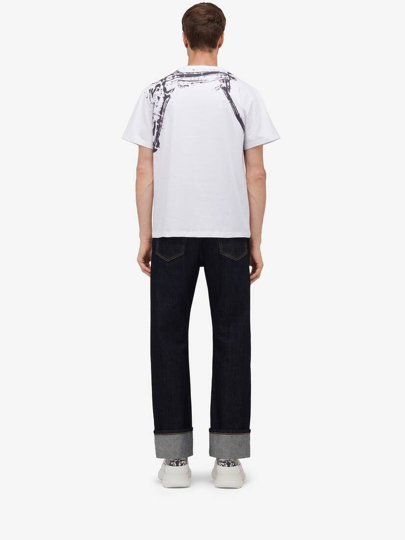 Men's Fold Harness T-shirt in White/black 4