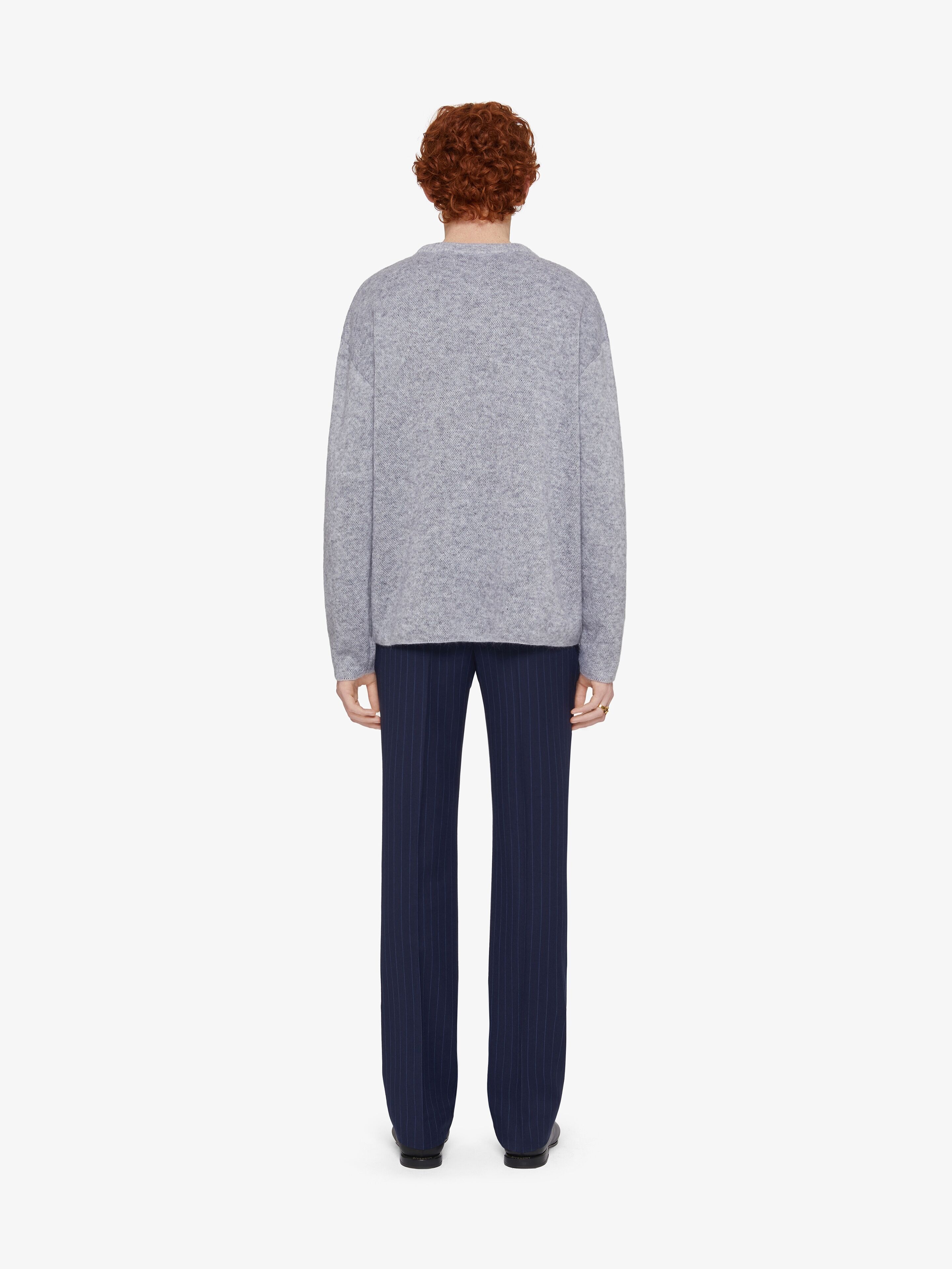 SWEATER IN WOOL AND MOHAIR WITH CAT JACQUARD - 4
