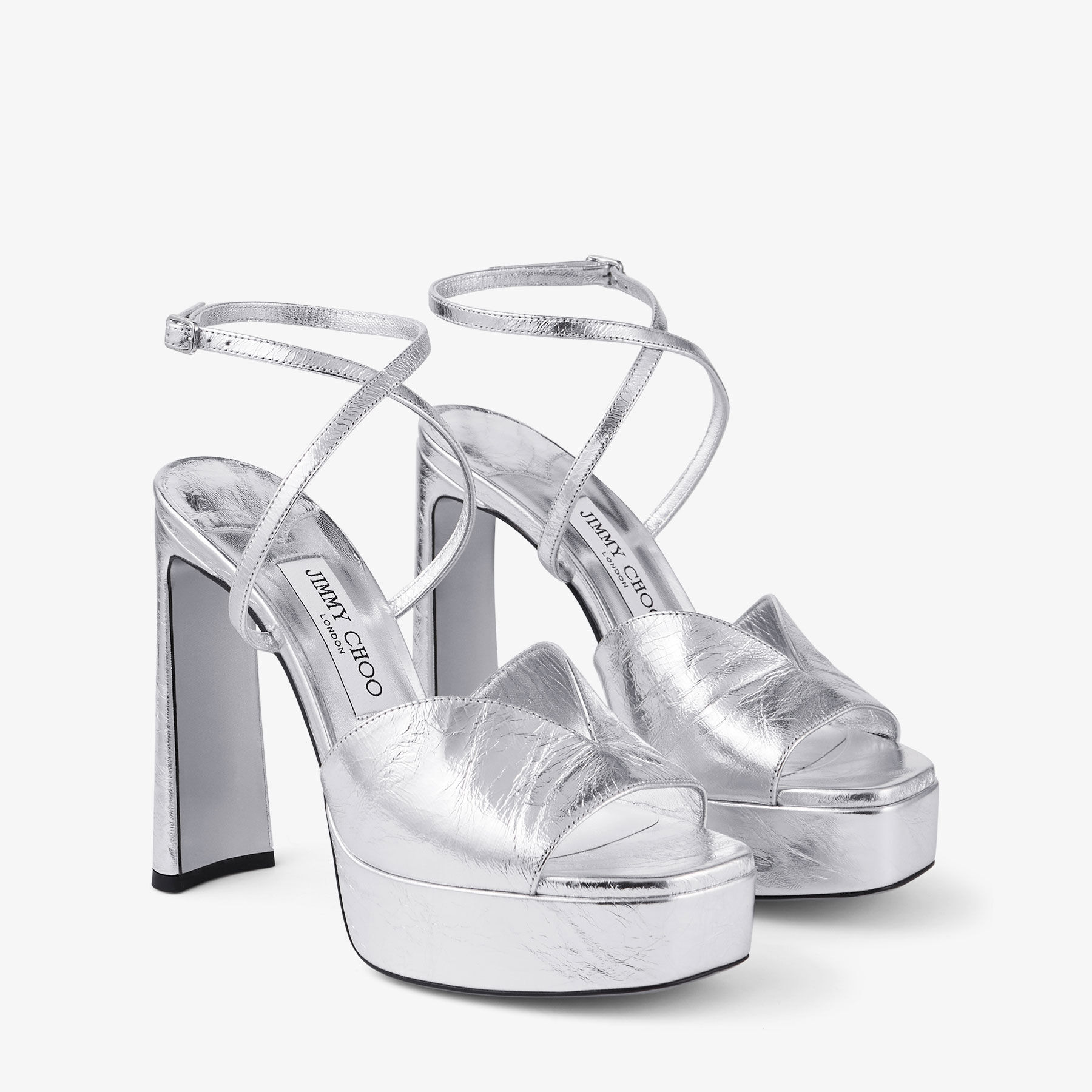 Karli Platform 125
Silver Metallic Leather Platform Sandals - 3