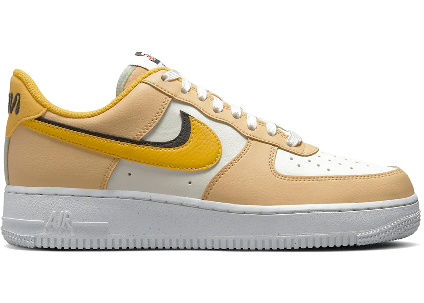 Nike Air Force 1 Low '07 LX '82 Double Swoosh Sail Yellow Ochre (Women's) - 1