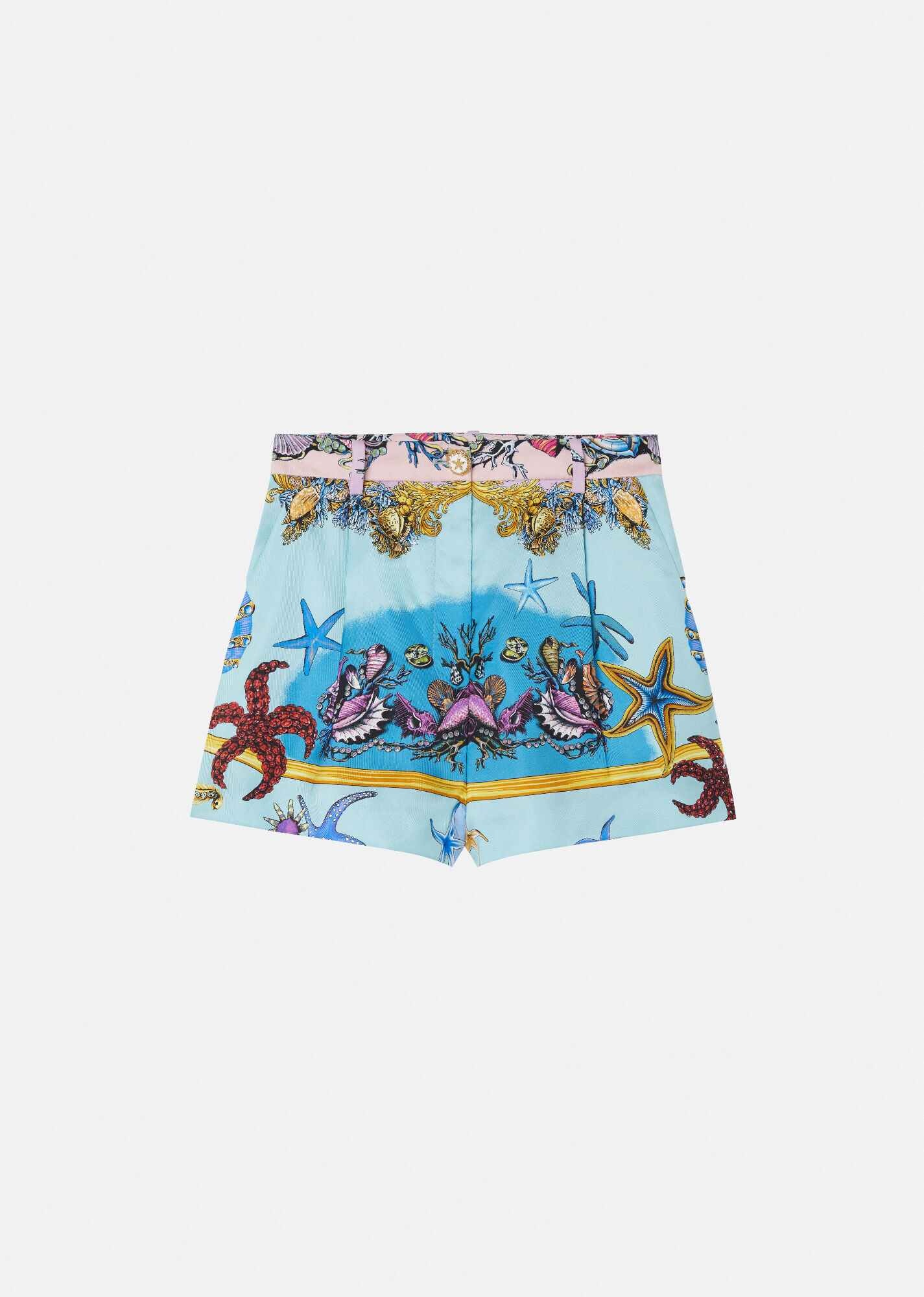 Trésor de la Mer Print Silk Shorts - 1