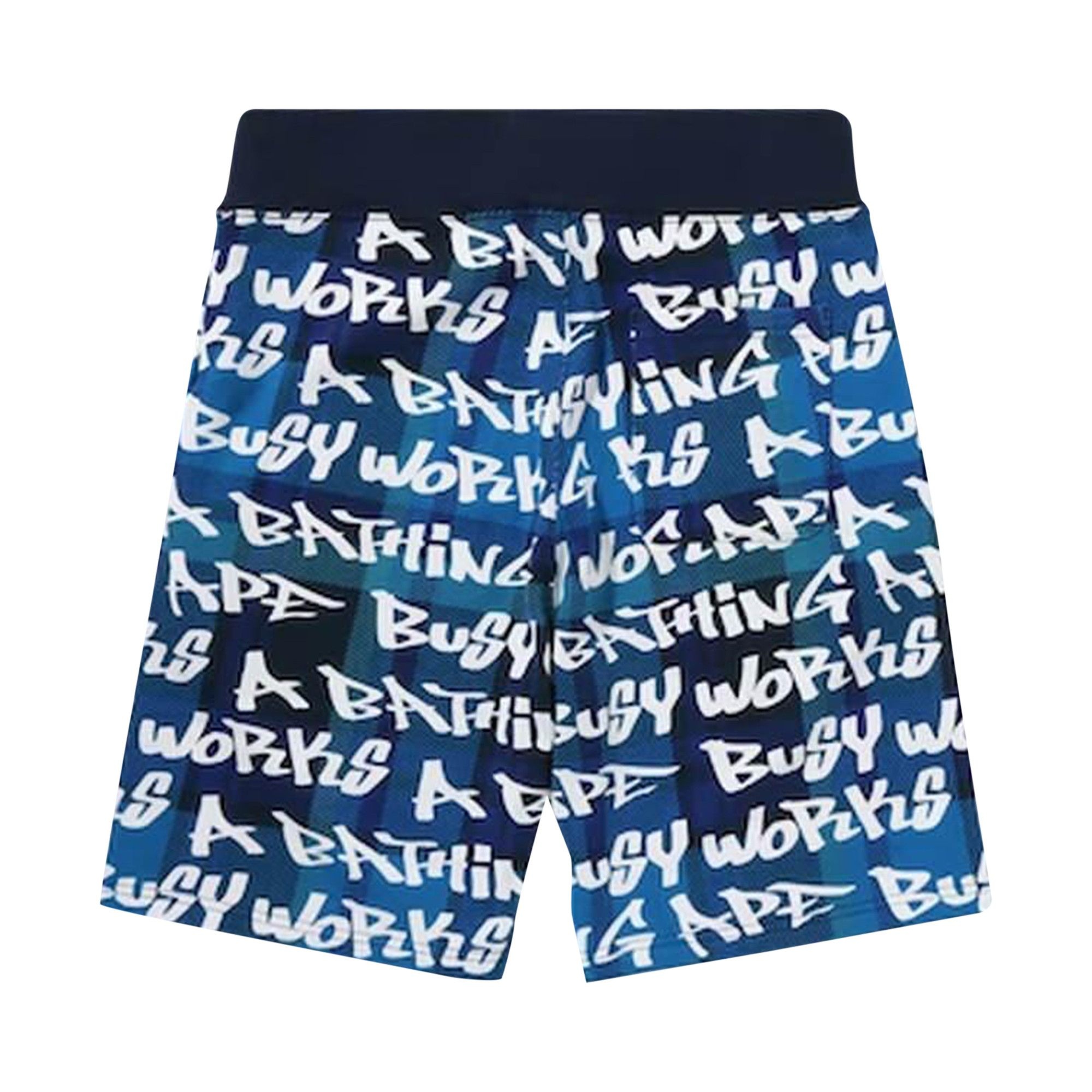 BAPE Graffiti Check Shorts 'Blue' - 2