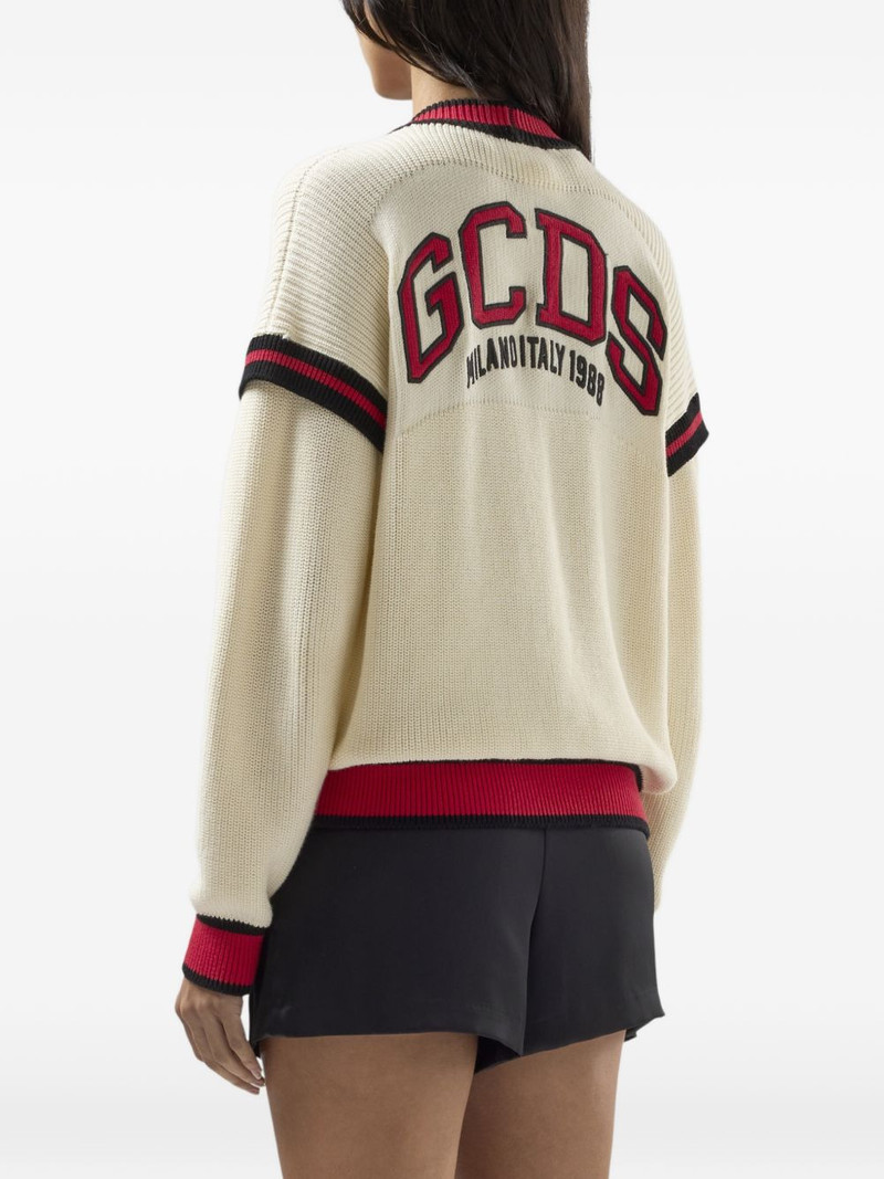 logo-print cardigan 5