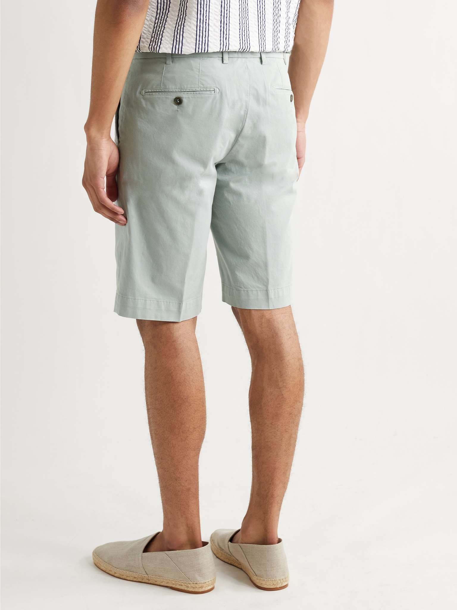 Stretch-Cotton Twill Shorts - 4