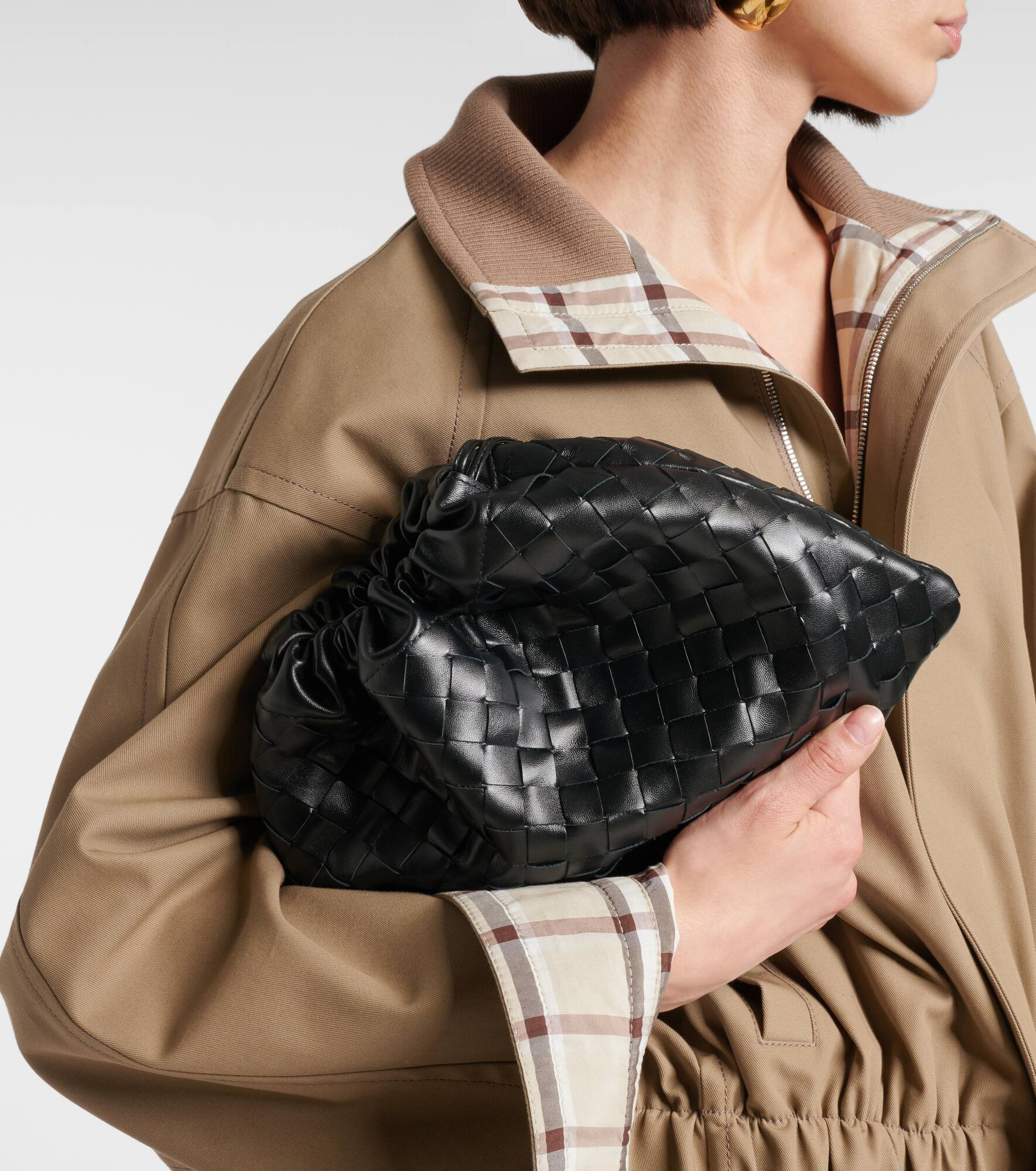 Dustbag Intrecciato leather clutch - 2