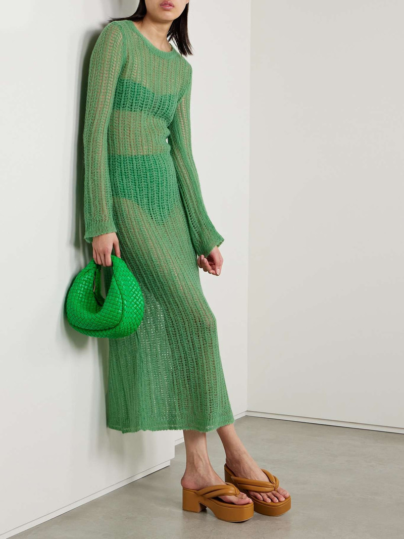 Stella McCartney + NET SUSTAIN open-knit alpaca-blend midi dress outlook