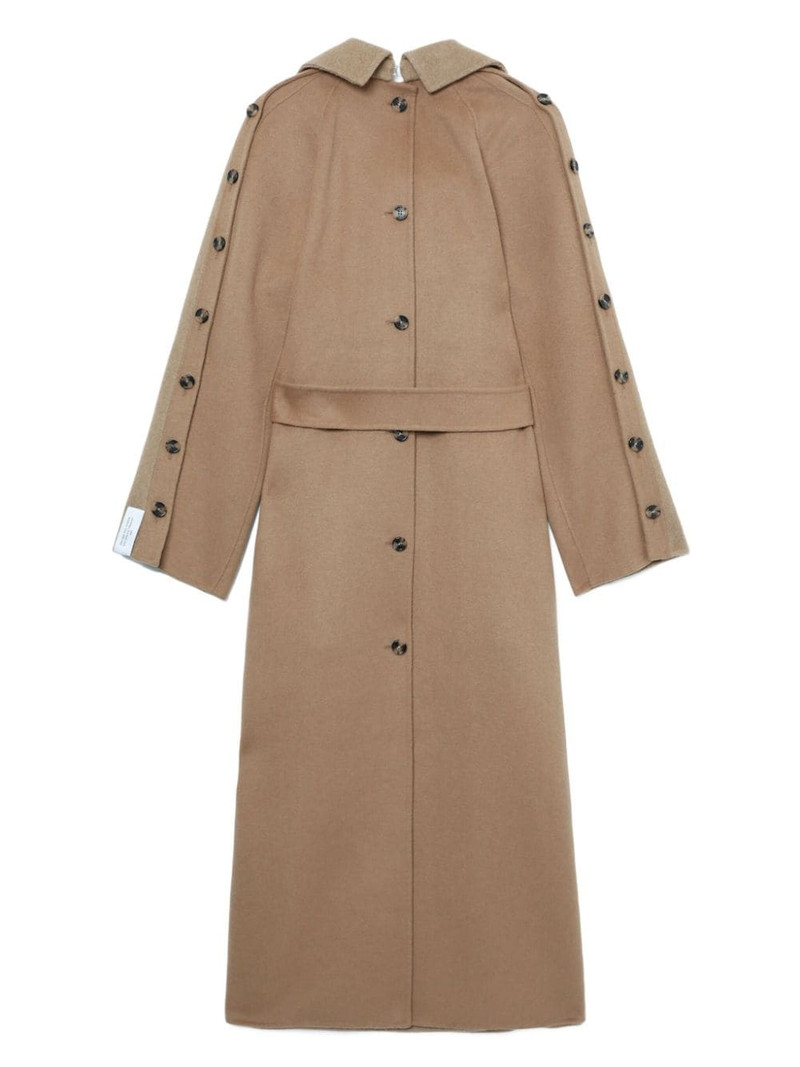 button-detail double-breasted maxi coat 6