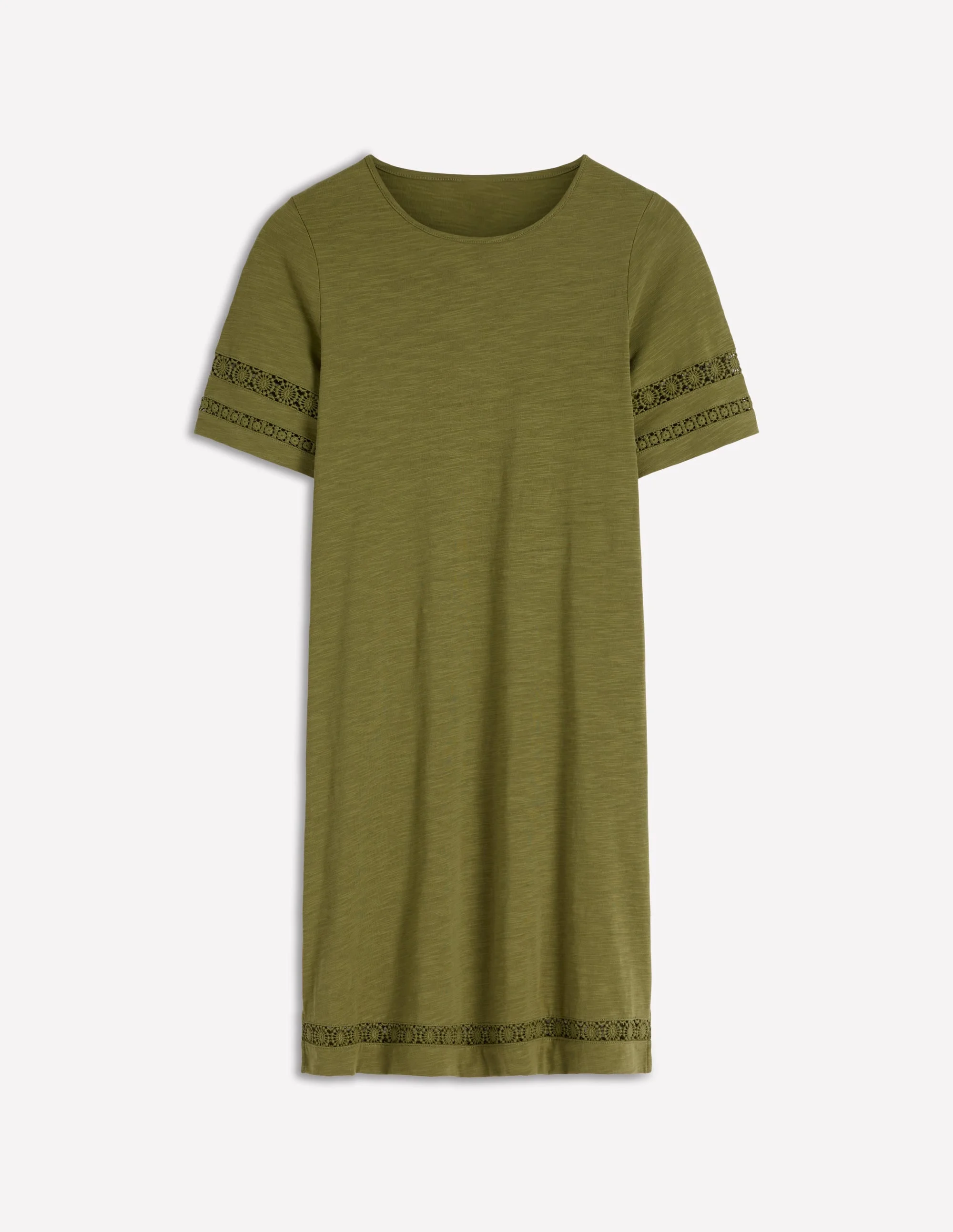 Hattie Jersey T-shirt Dress-Olive - 1