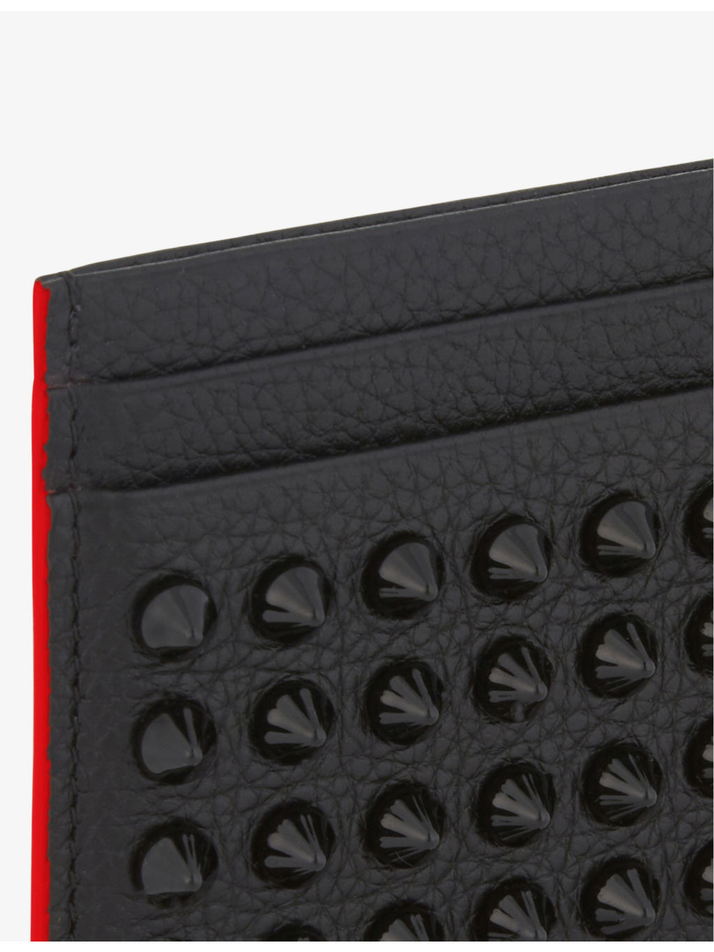 Kios stud-embellished leather card holder - 2