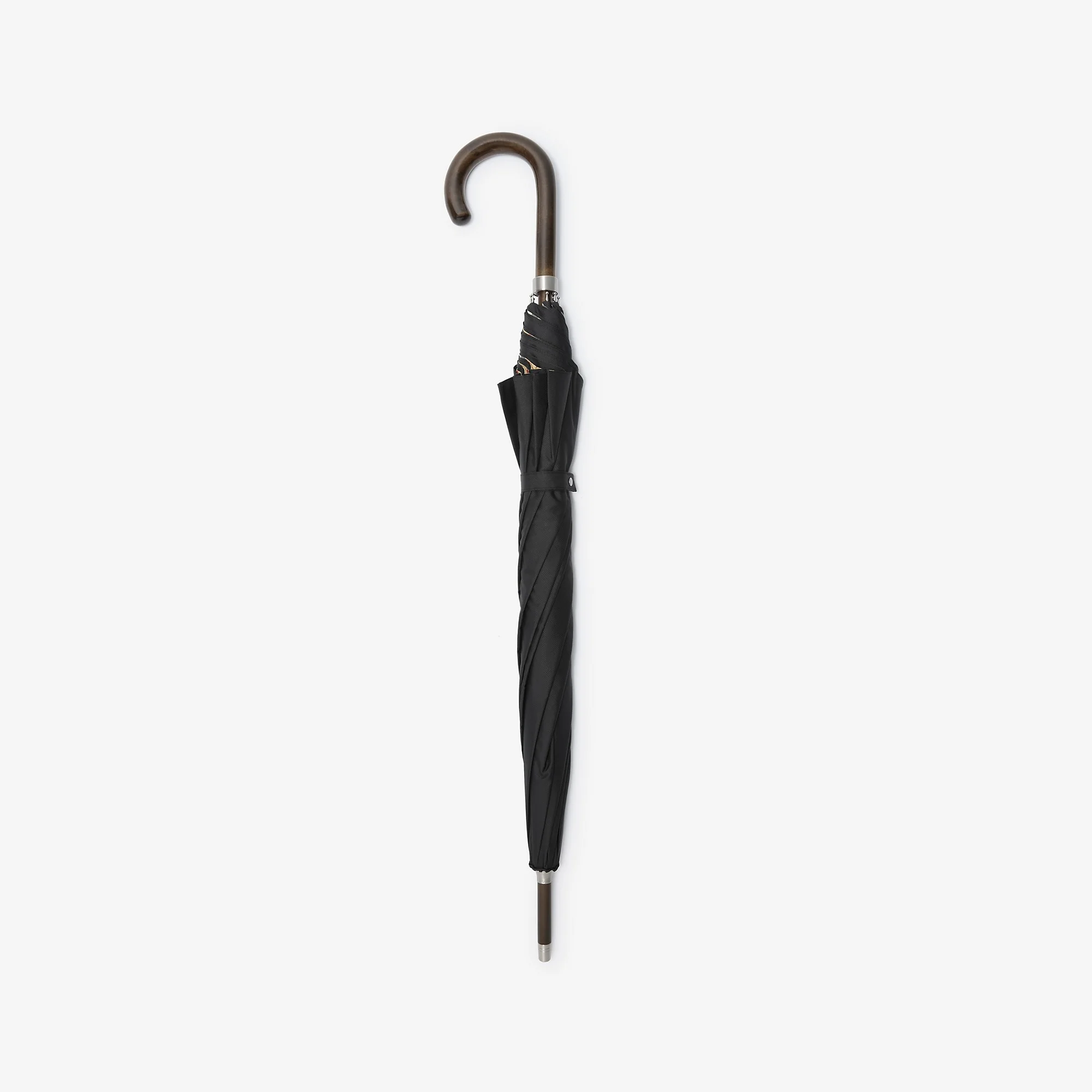 Check-lined Walking Umbrella - 1