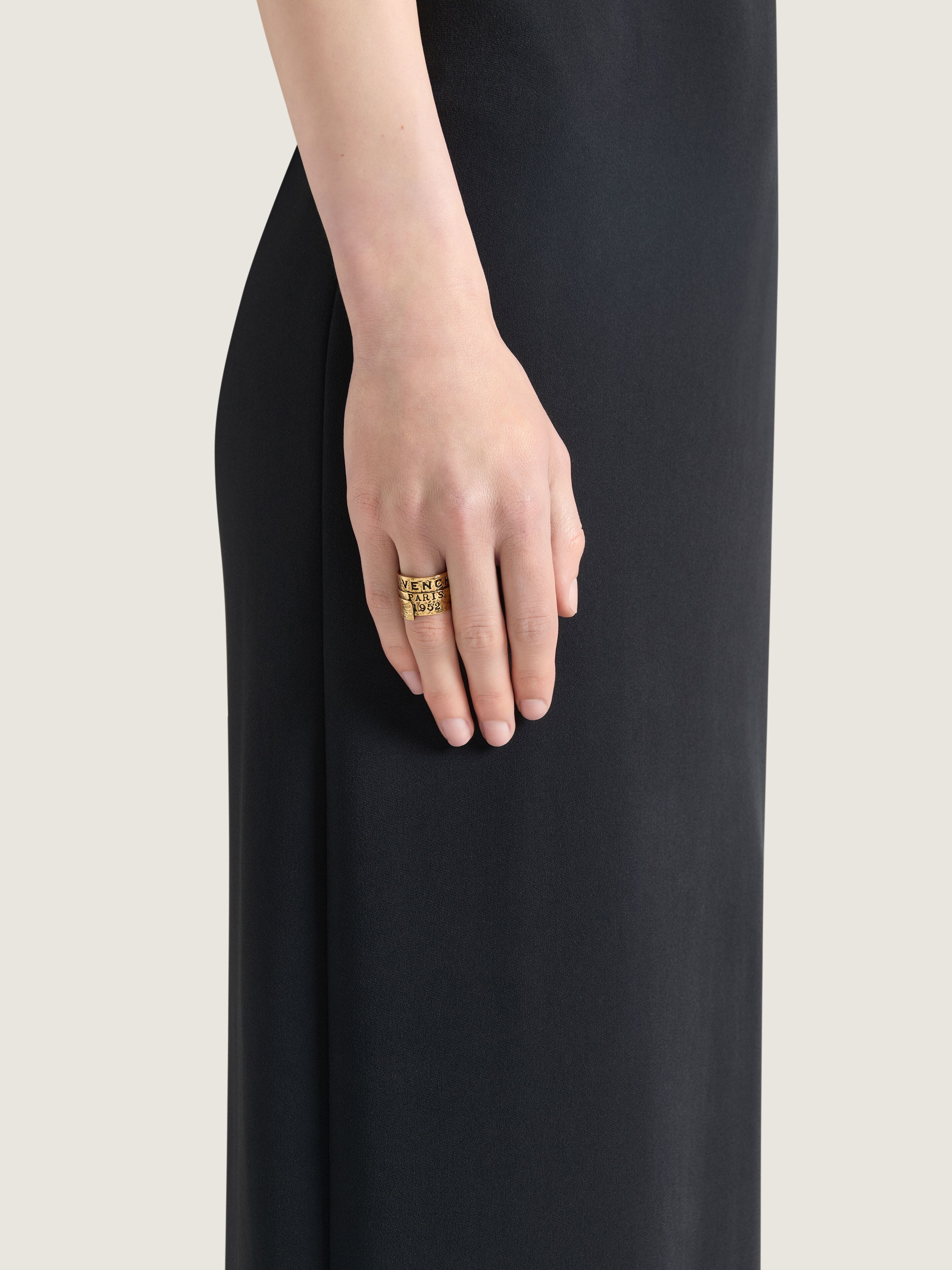 GIVENCHY TAPE RING IN METAL AND ENAMEL - 2