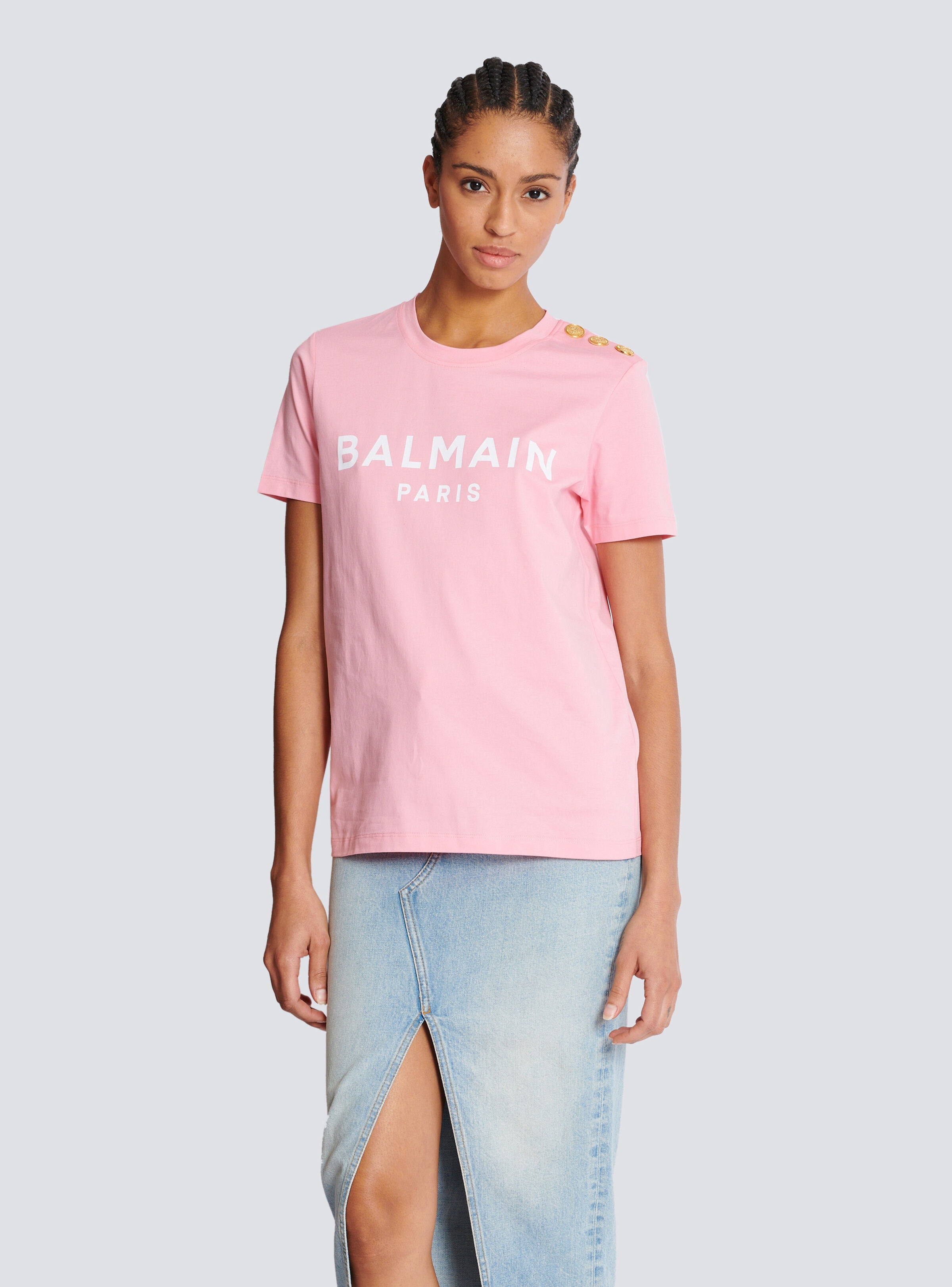 T-shirt with Balmain Paris print - 6