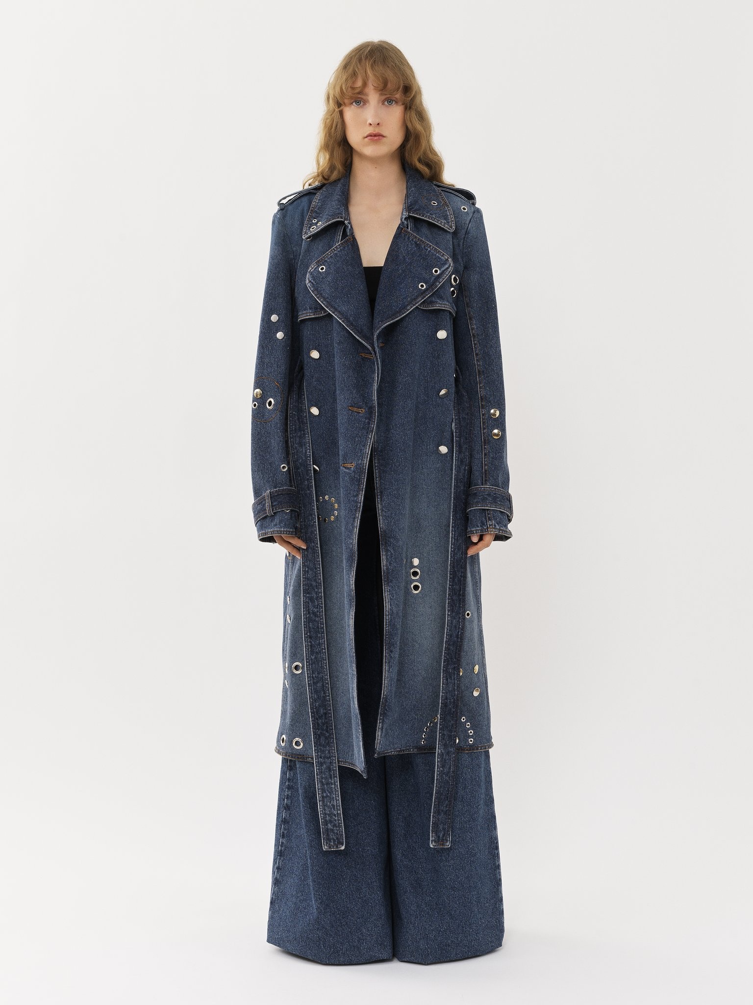 EMBELLISHED TRENCH COAT - 7