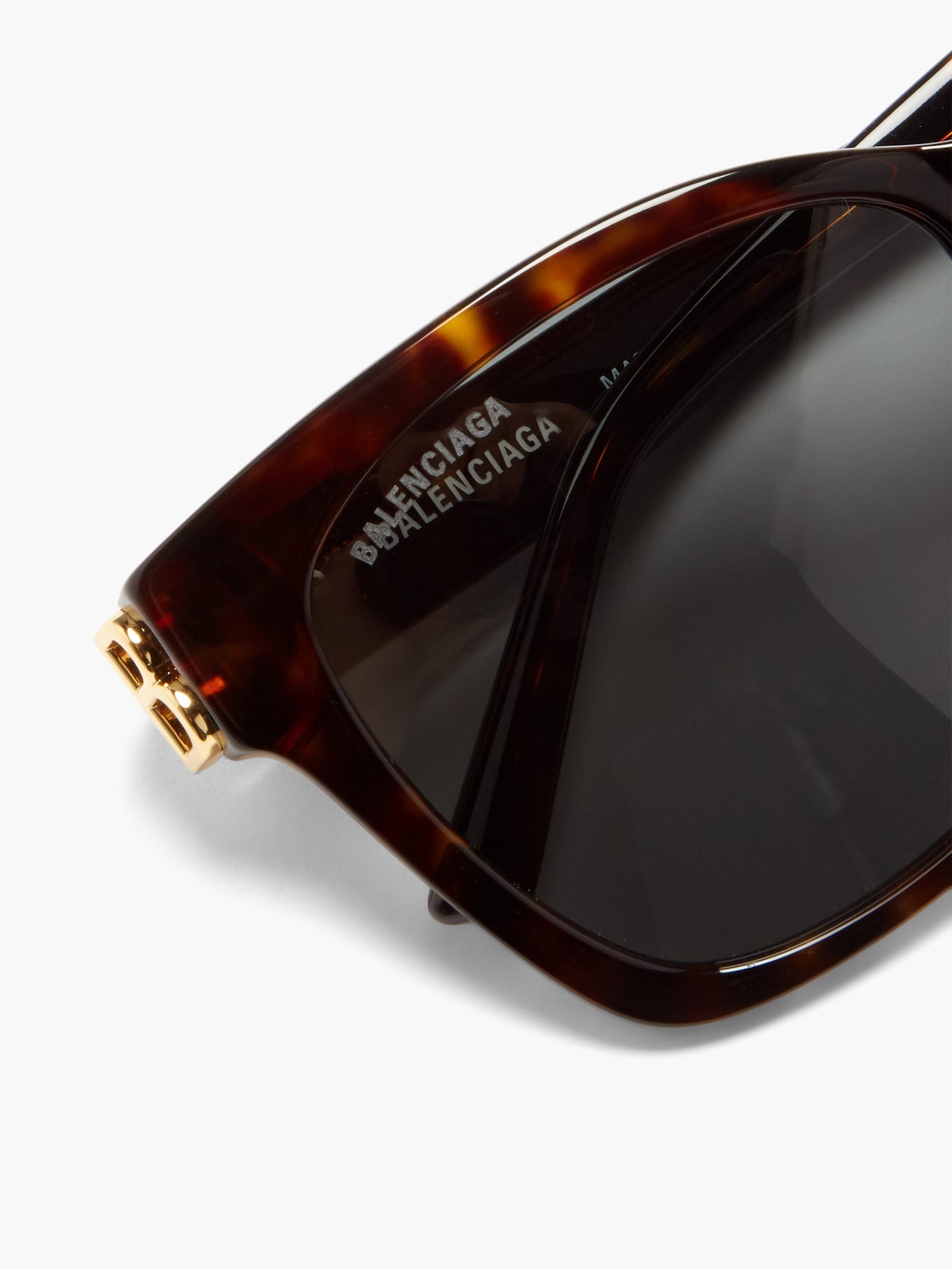 Square tortoiseshell-acetate sunglasses - 4