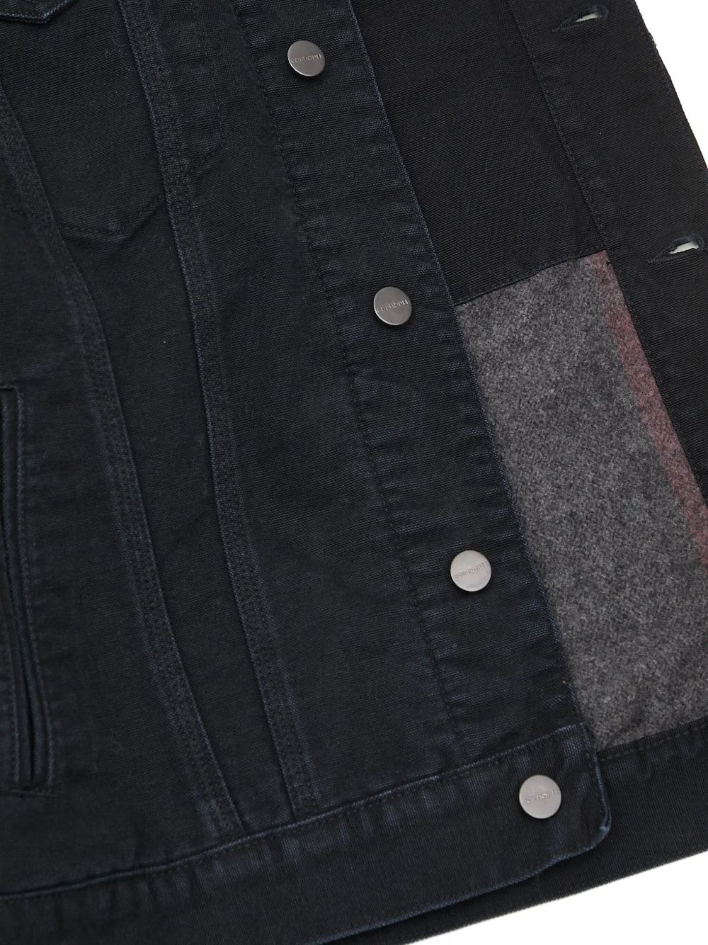 corduroy-collar denim jacket - 4