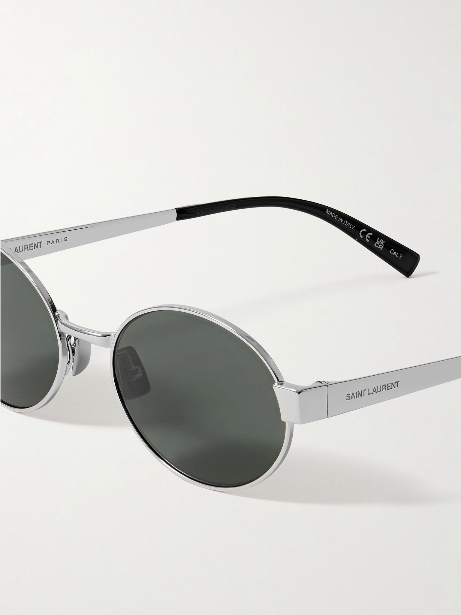 Oval-frame silver-tone sunglasses Silver - 4