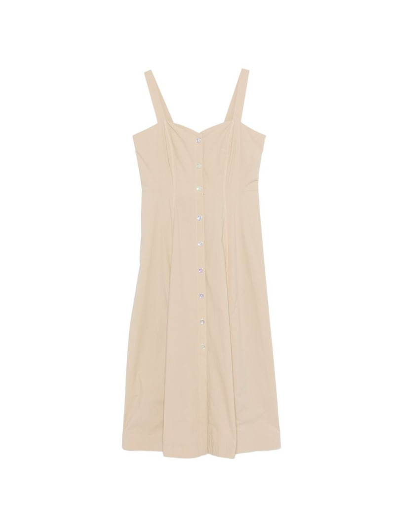 Monia buttoned sleeveless midi dress 1