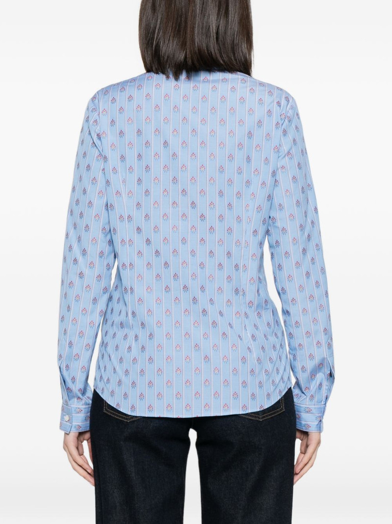 Pegasus-embroidered striped shirt 4