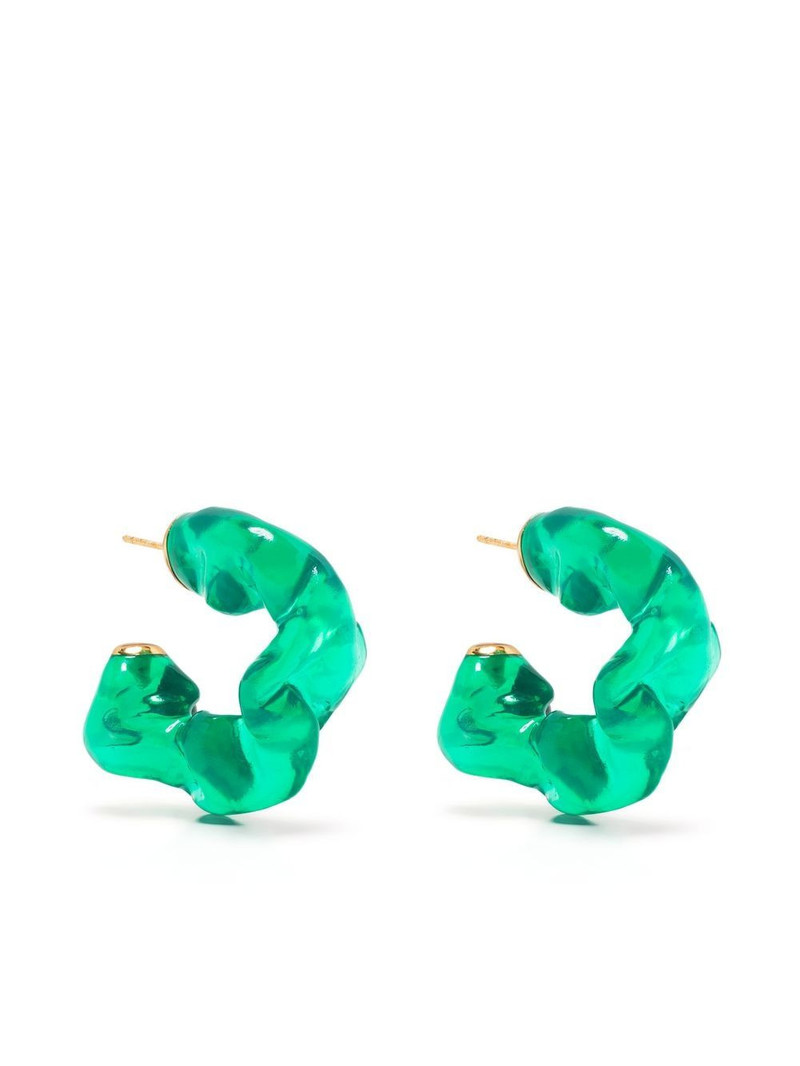 Ruffle abstract hoop earrings 1