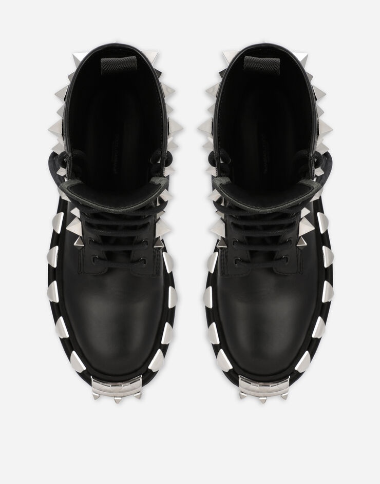 Dolce and gabbana Calfskin ankle boots with studs Dolce & Gabbana Calfskin ankle boots with studs | REVERSIBLE main image 2