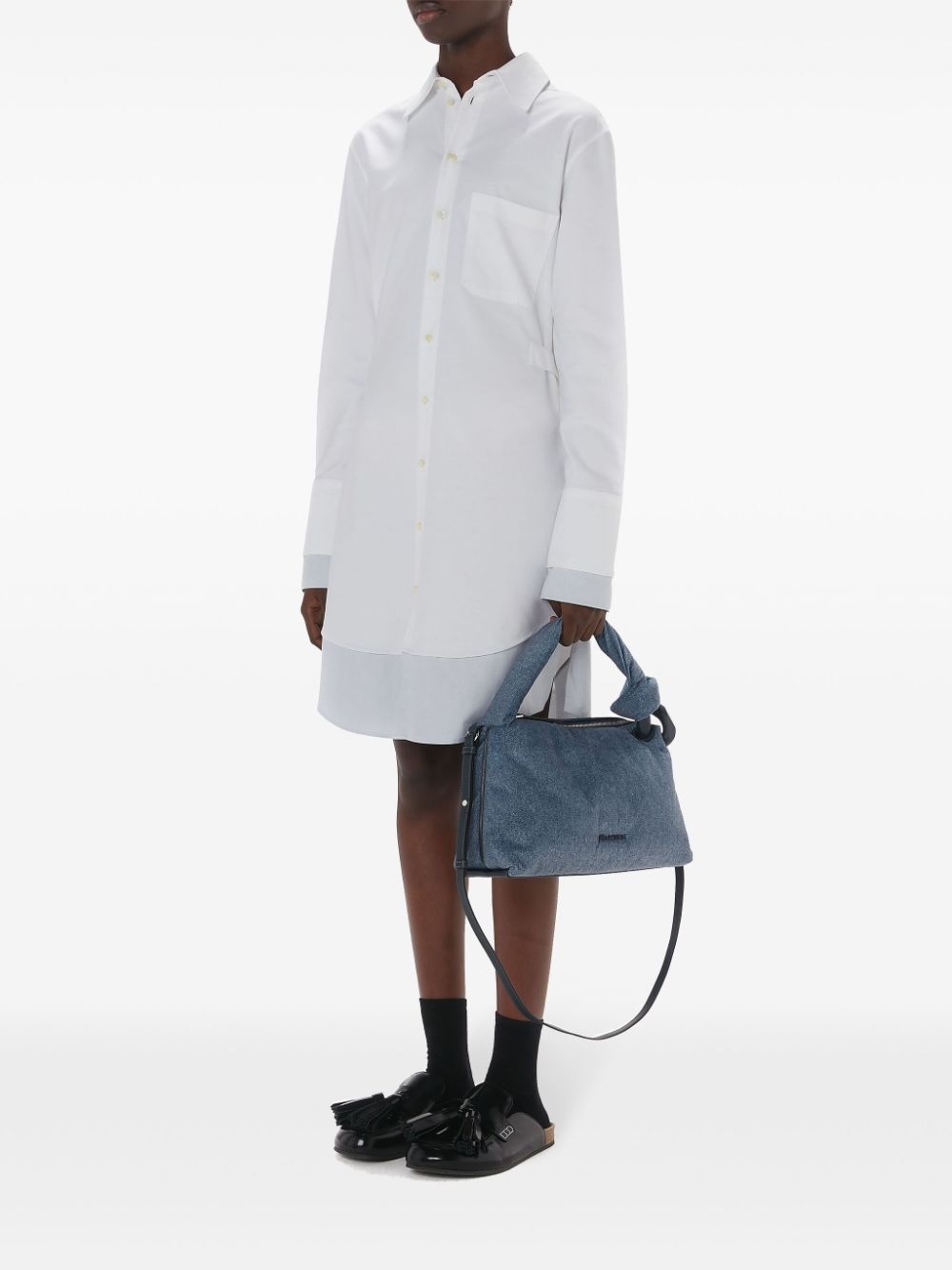 long-sleeve short shirtdress - 2