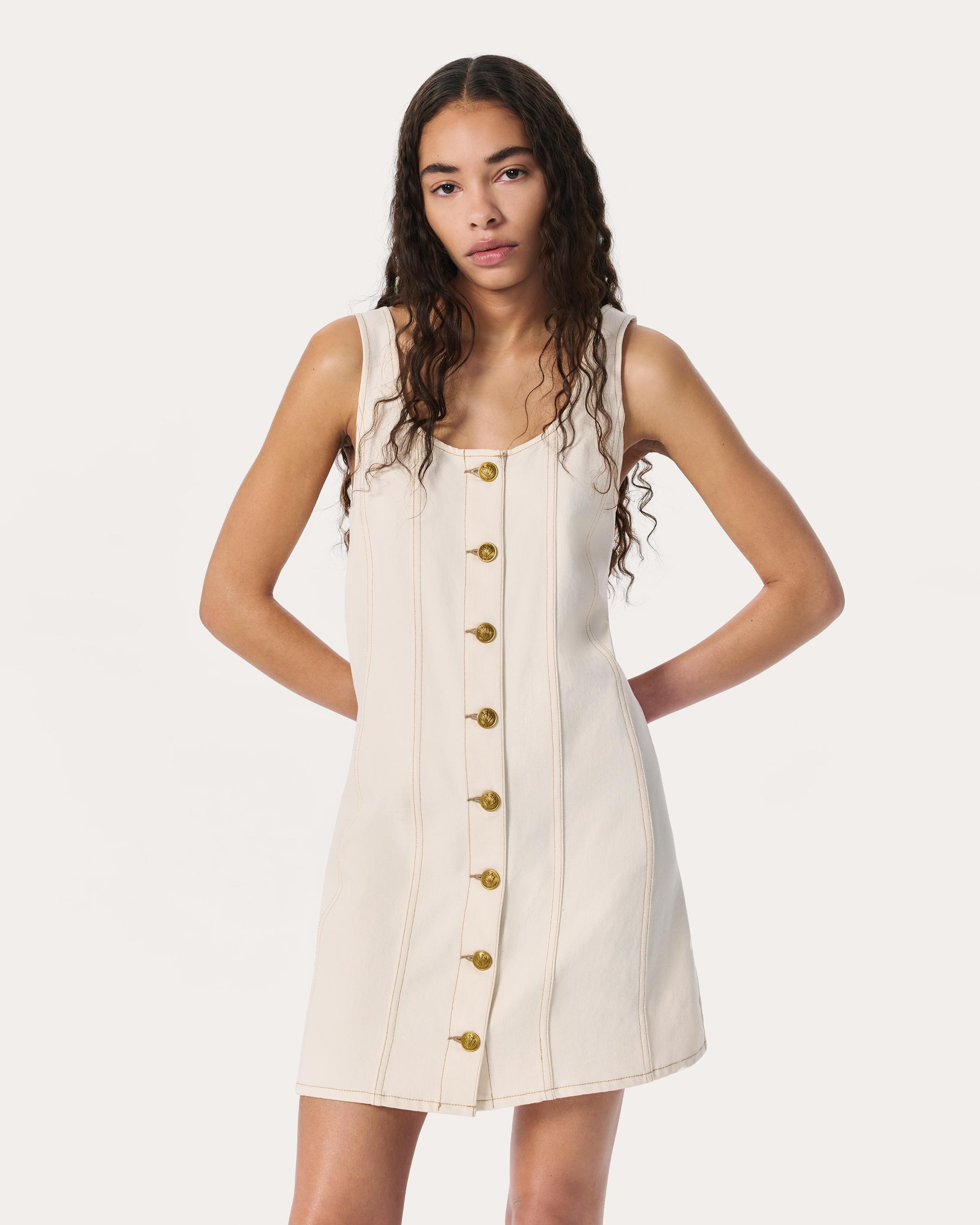 Laney Denim Dress
Featherweight in Ecru - 3