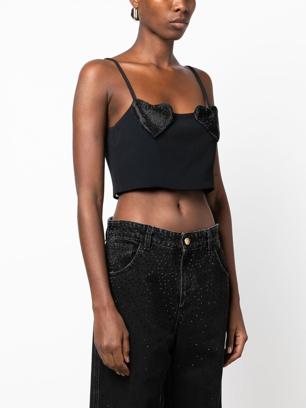 heart-patch crop-top - 3