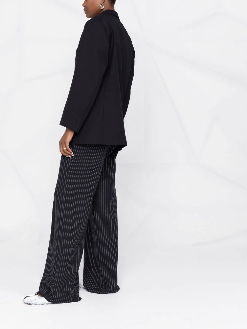 single-breasted oversized blazer - 6