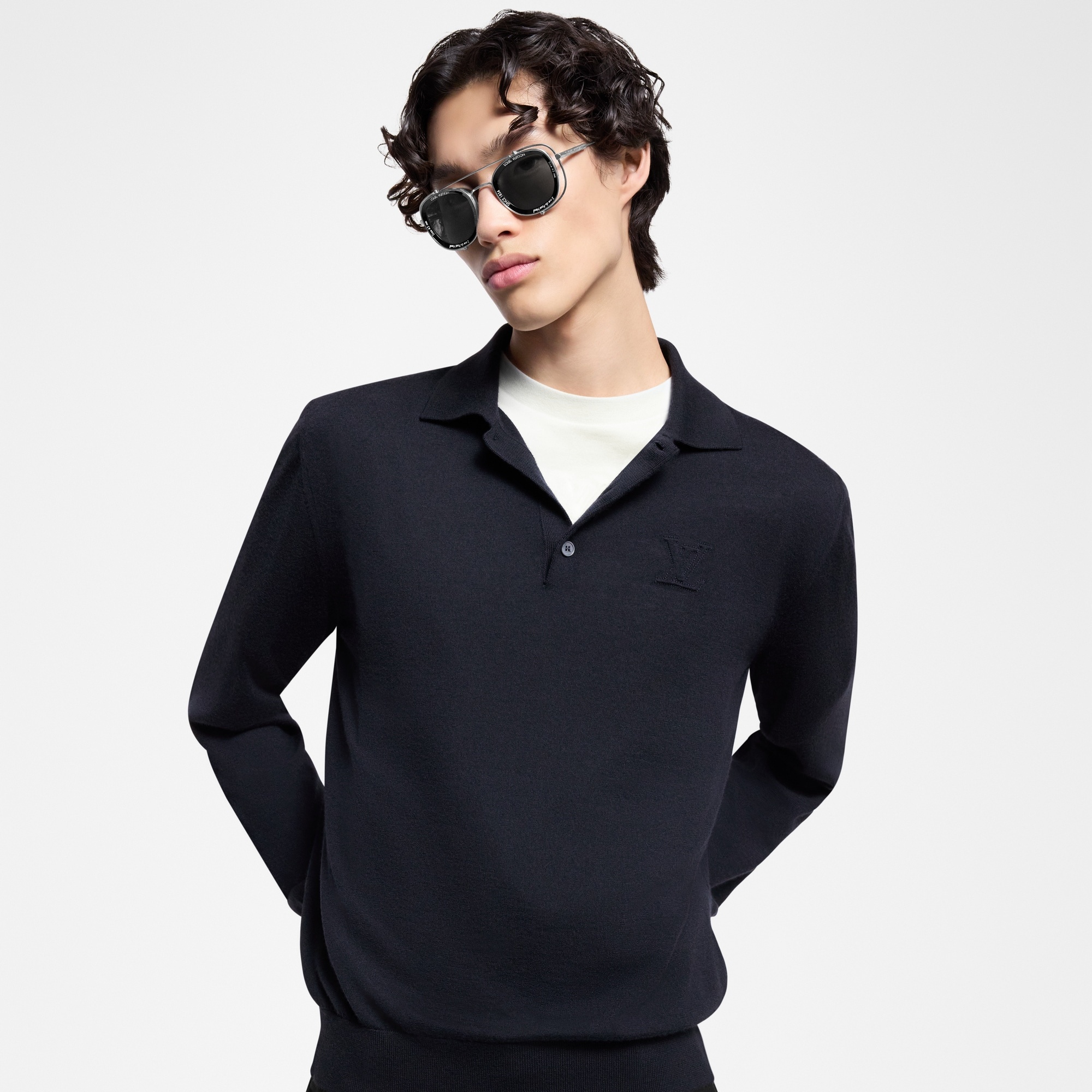 Cashmere Long-Sleeved Polo - 2