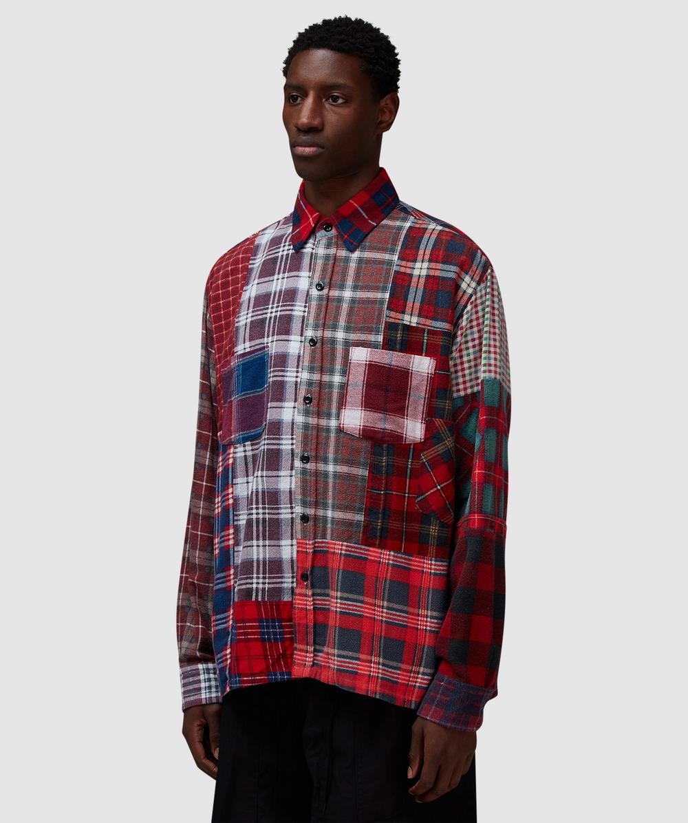 Straight hem flannel shirt - 2