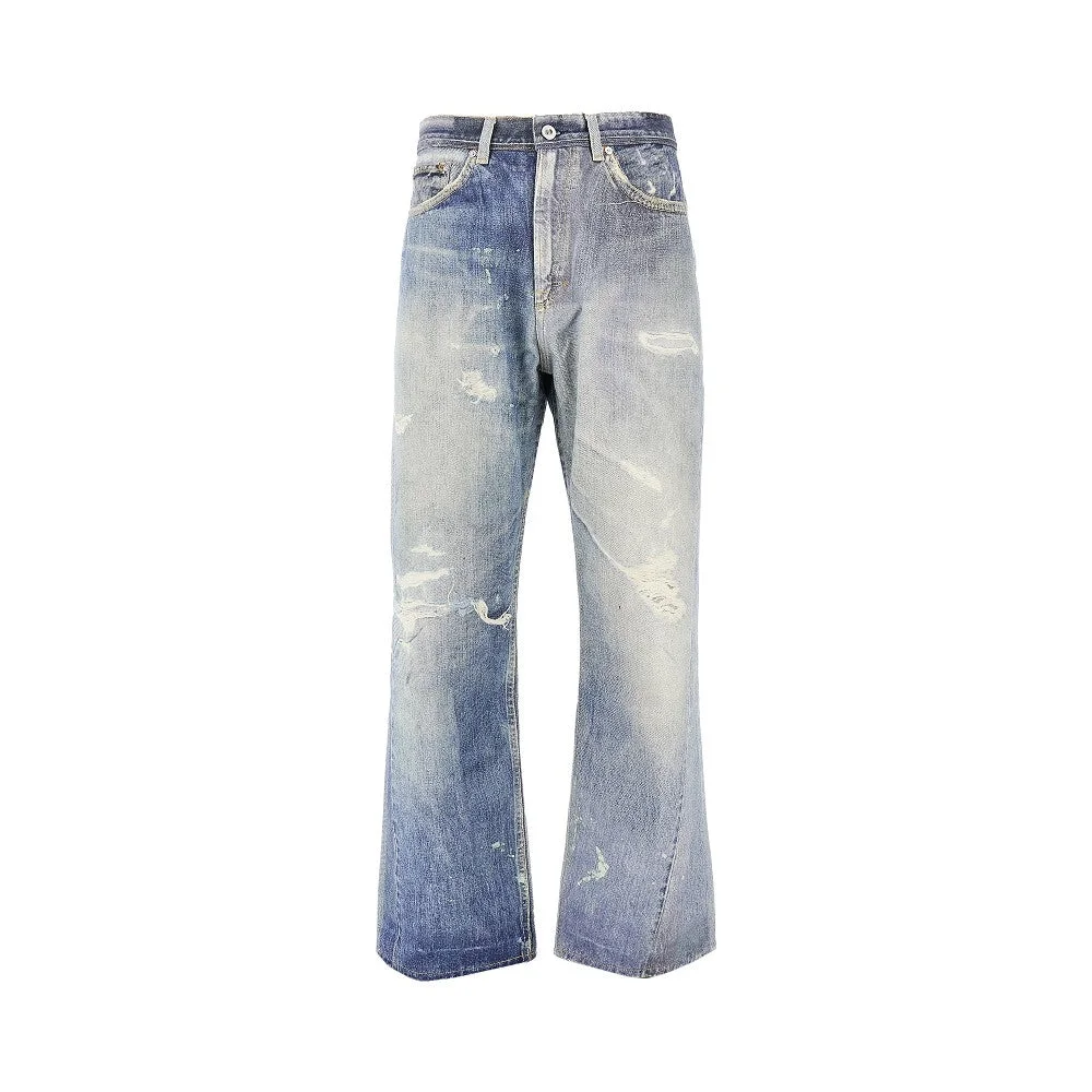 PRINTED DENIM JEANS - 1
