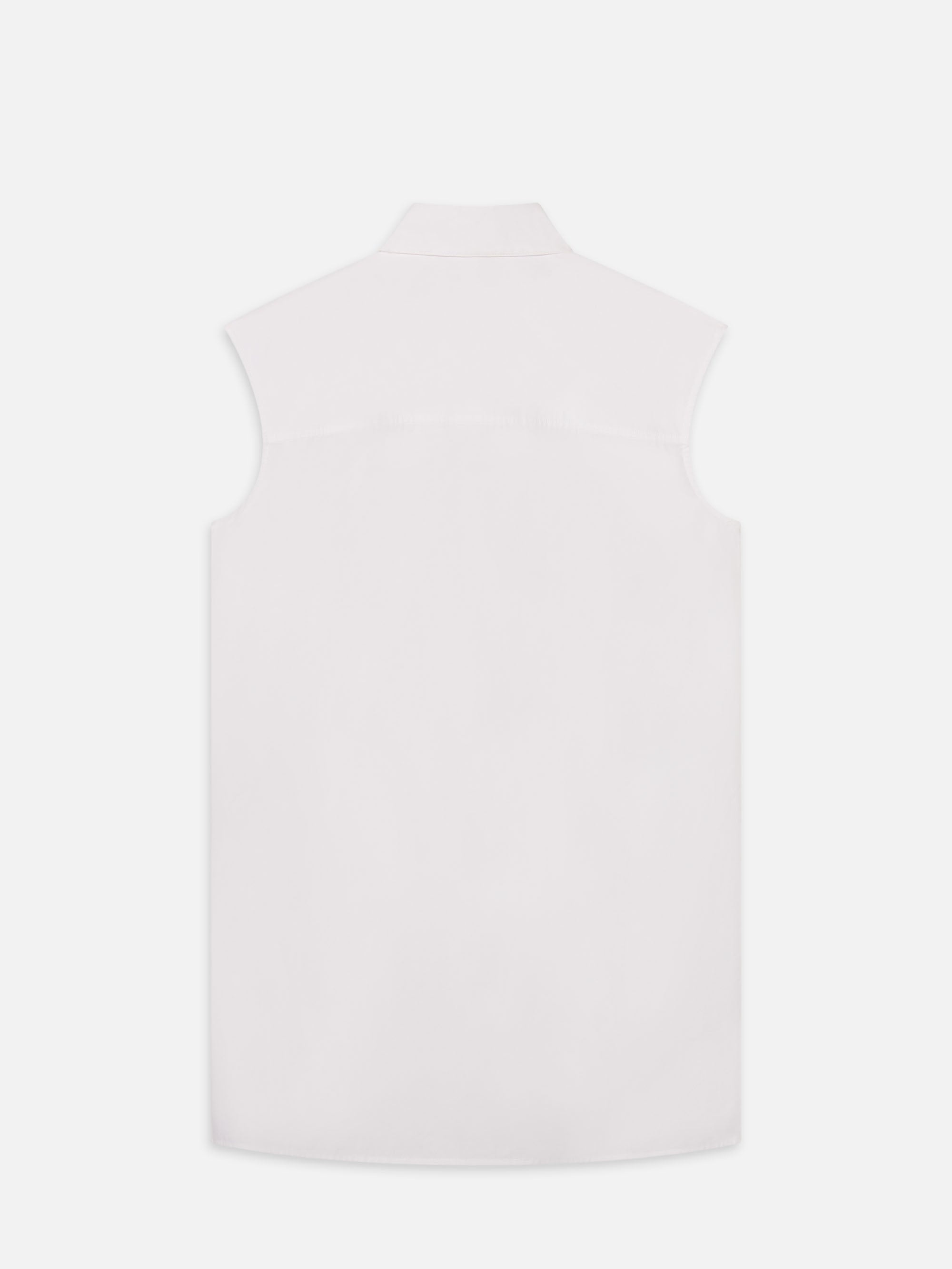 The Sleeveless Shirt Dress in White - 3