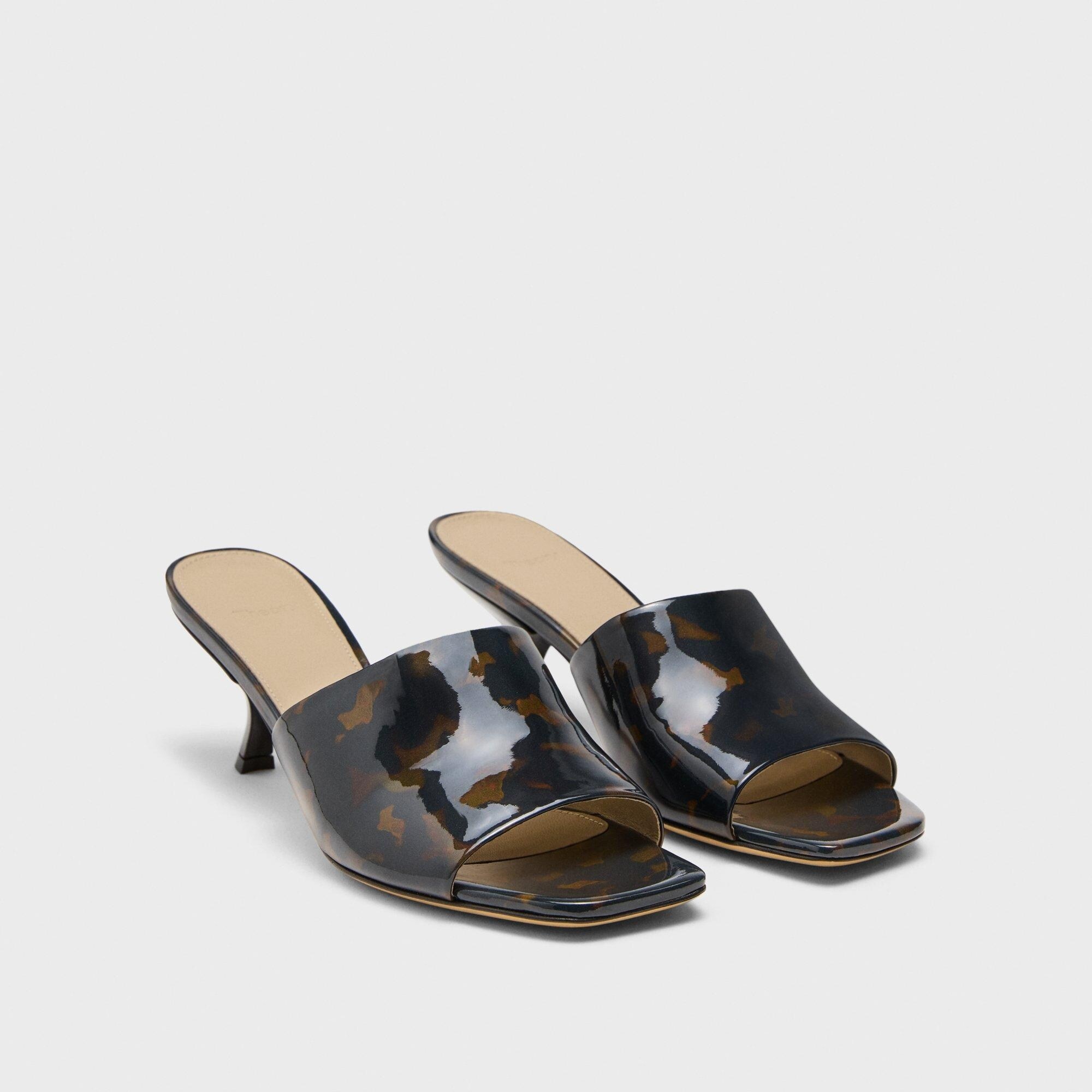 Mule Sandal in Tortoiseshell Printed Leather - 5