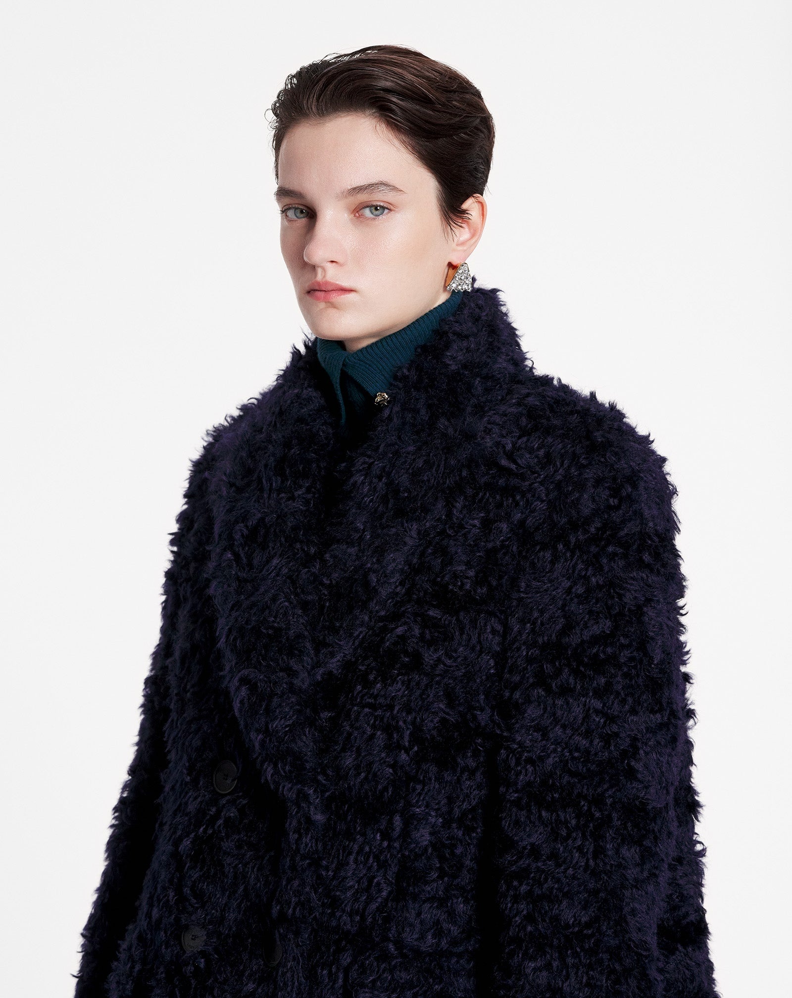 FAUX PUDDLE PEA COAT - 5
