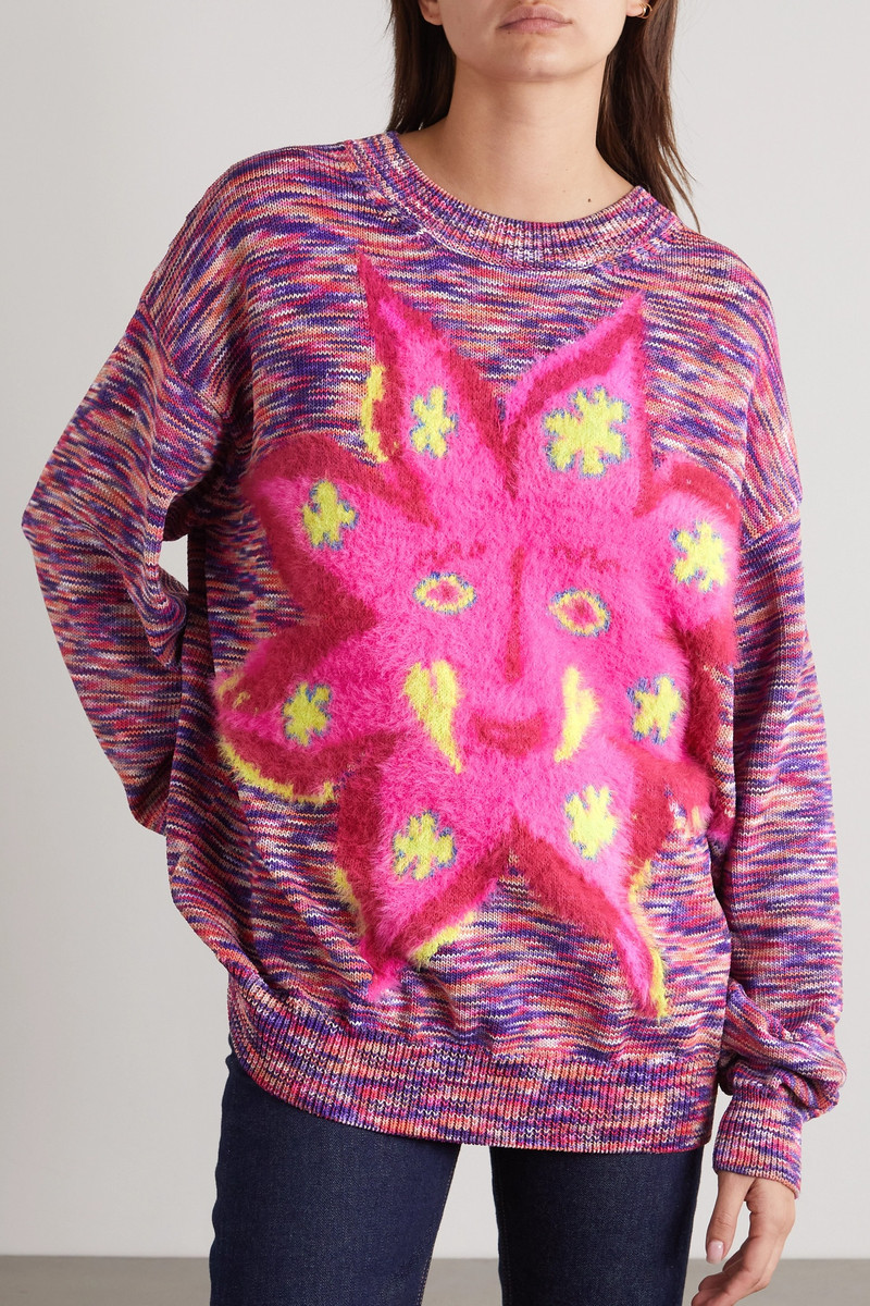 + Ed Curtis space-dyed intarsia-knit sweater 3