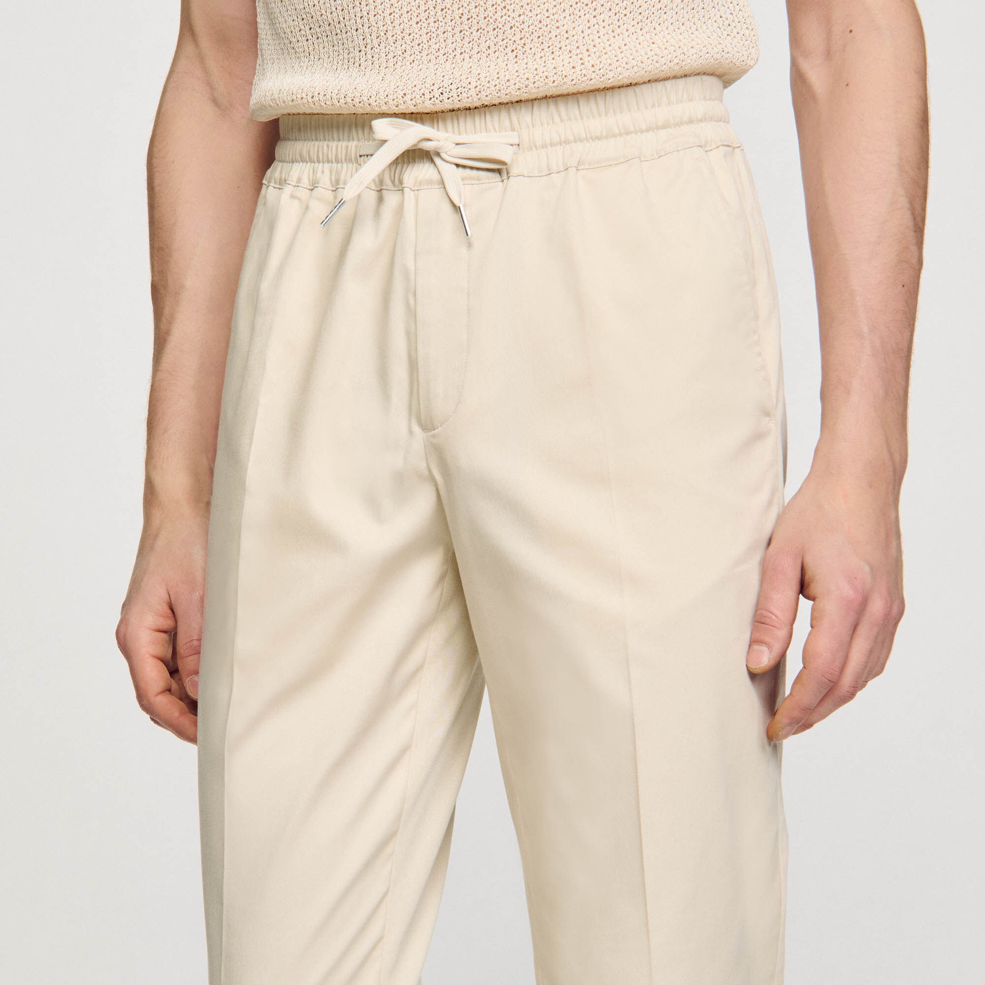 ELASTICATED STRAIGHT-LEG PANTS - 4