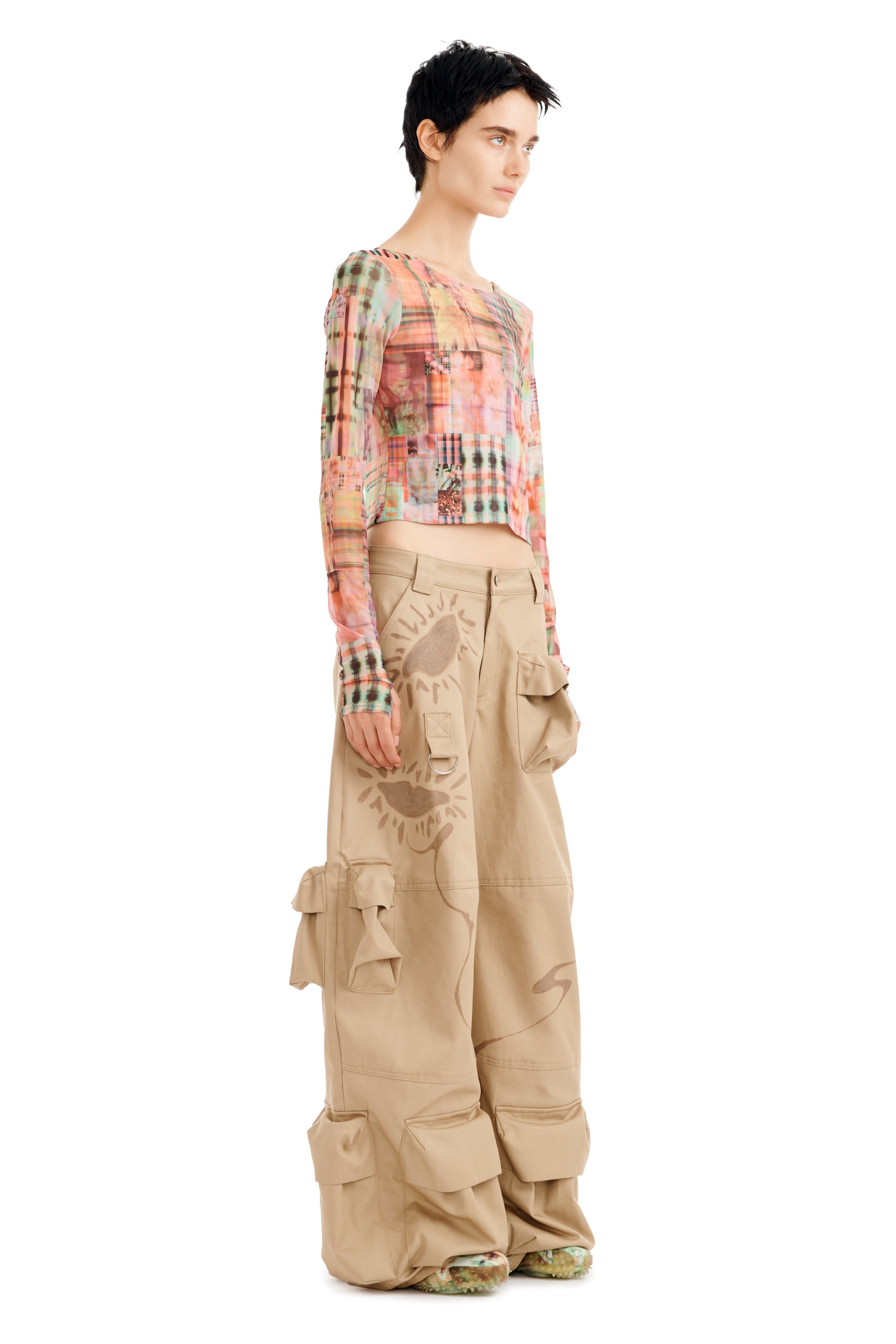 SAND DAISY GARDEN CARGO PANT - 7