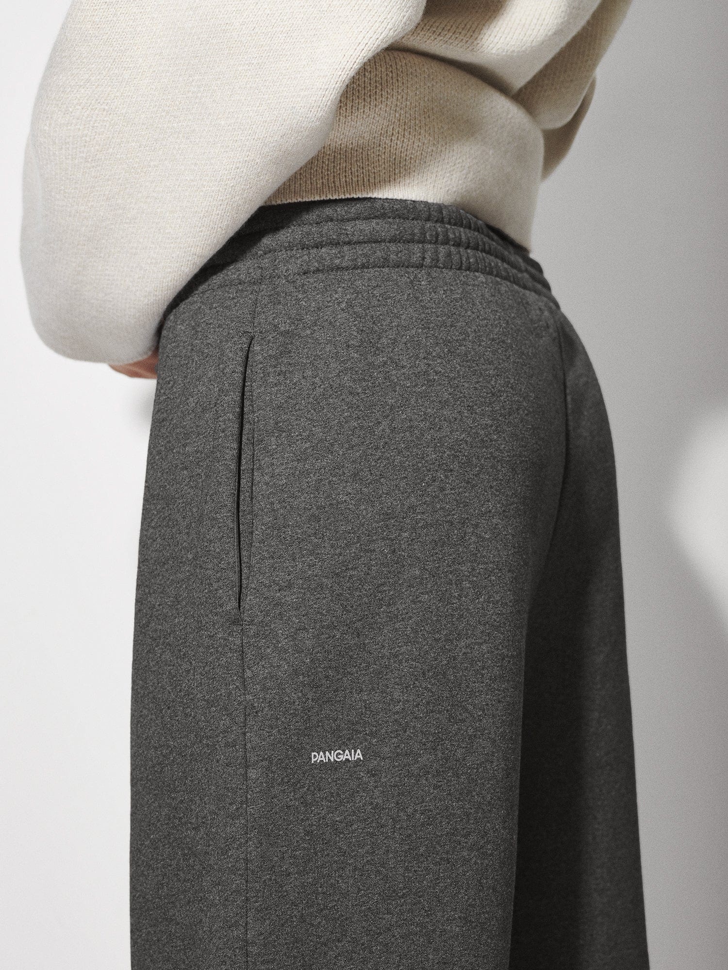 Womens Reclaimed Cotton Barrel-Leg Track Pants - Reclaim Charcoal - 5