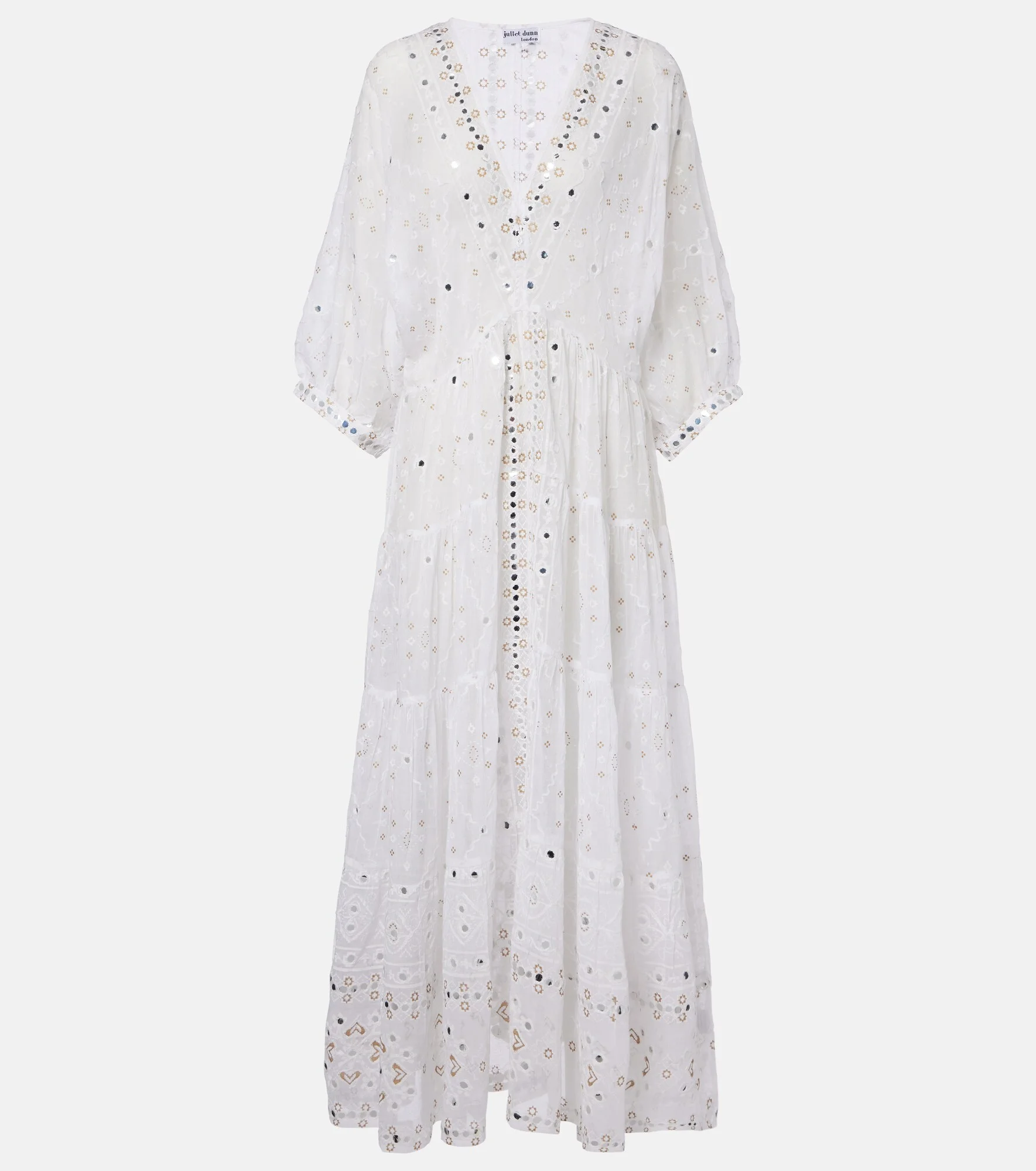 Embellished cotton maxi dress - 1