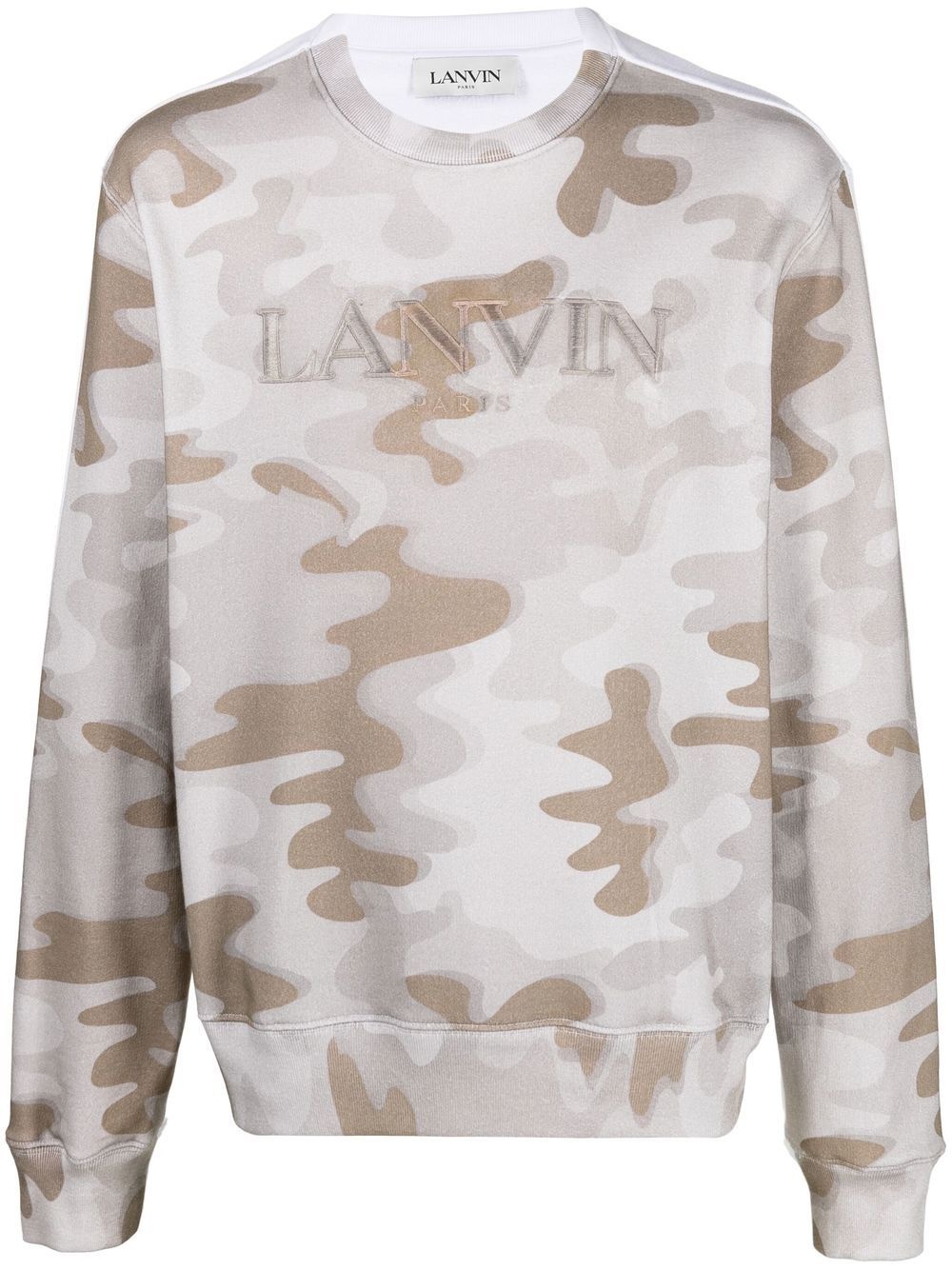 logo-embroidered camouflage-print sweatshirt - 1