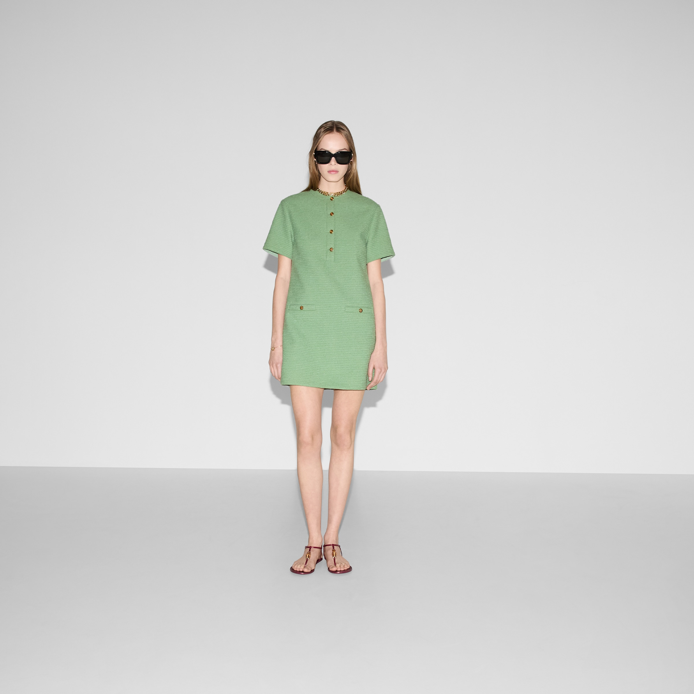 Cotton bouclé mini dress - 2