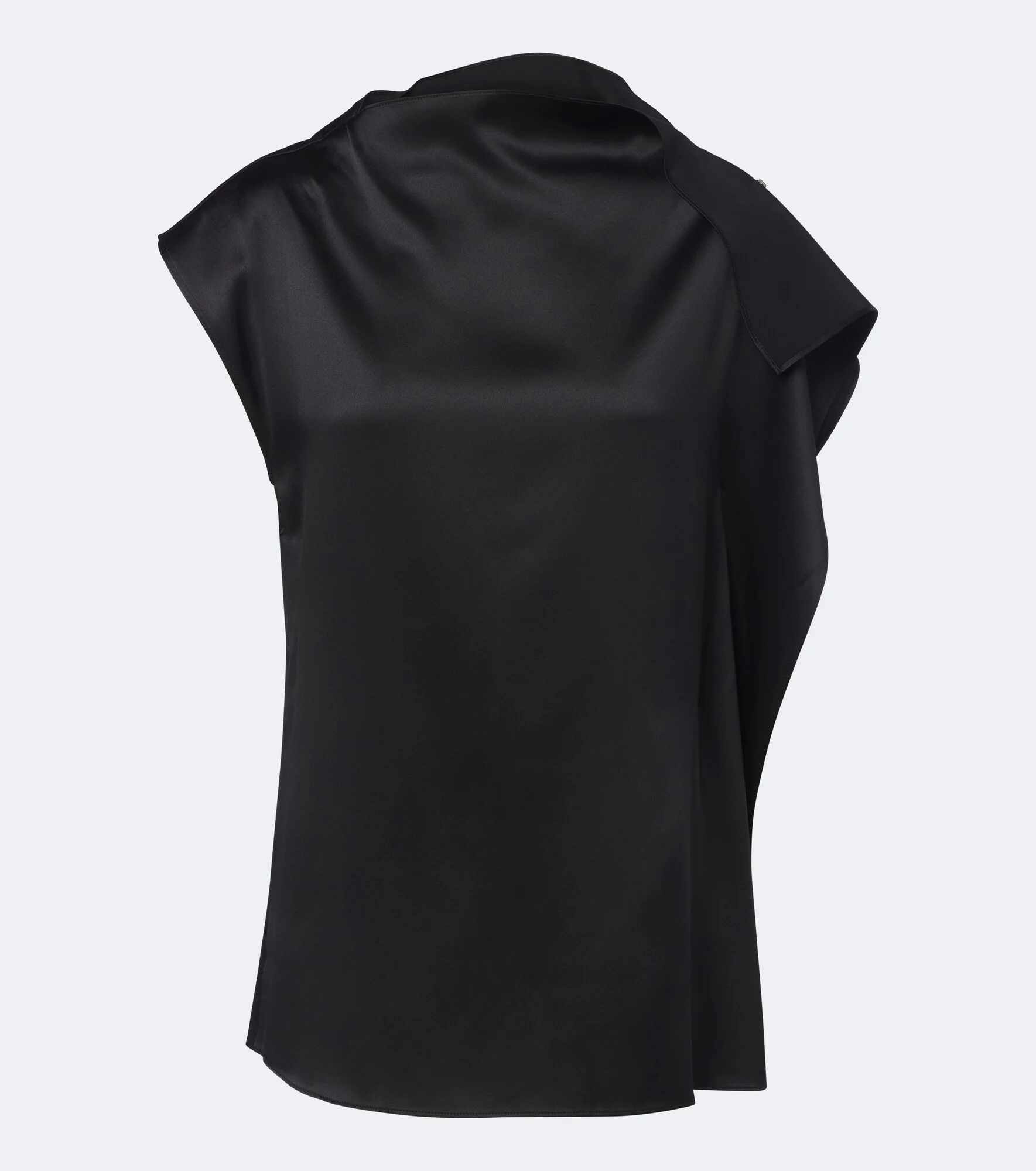 Ruffled silk satin top - 1