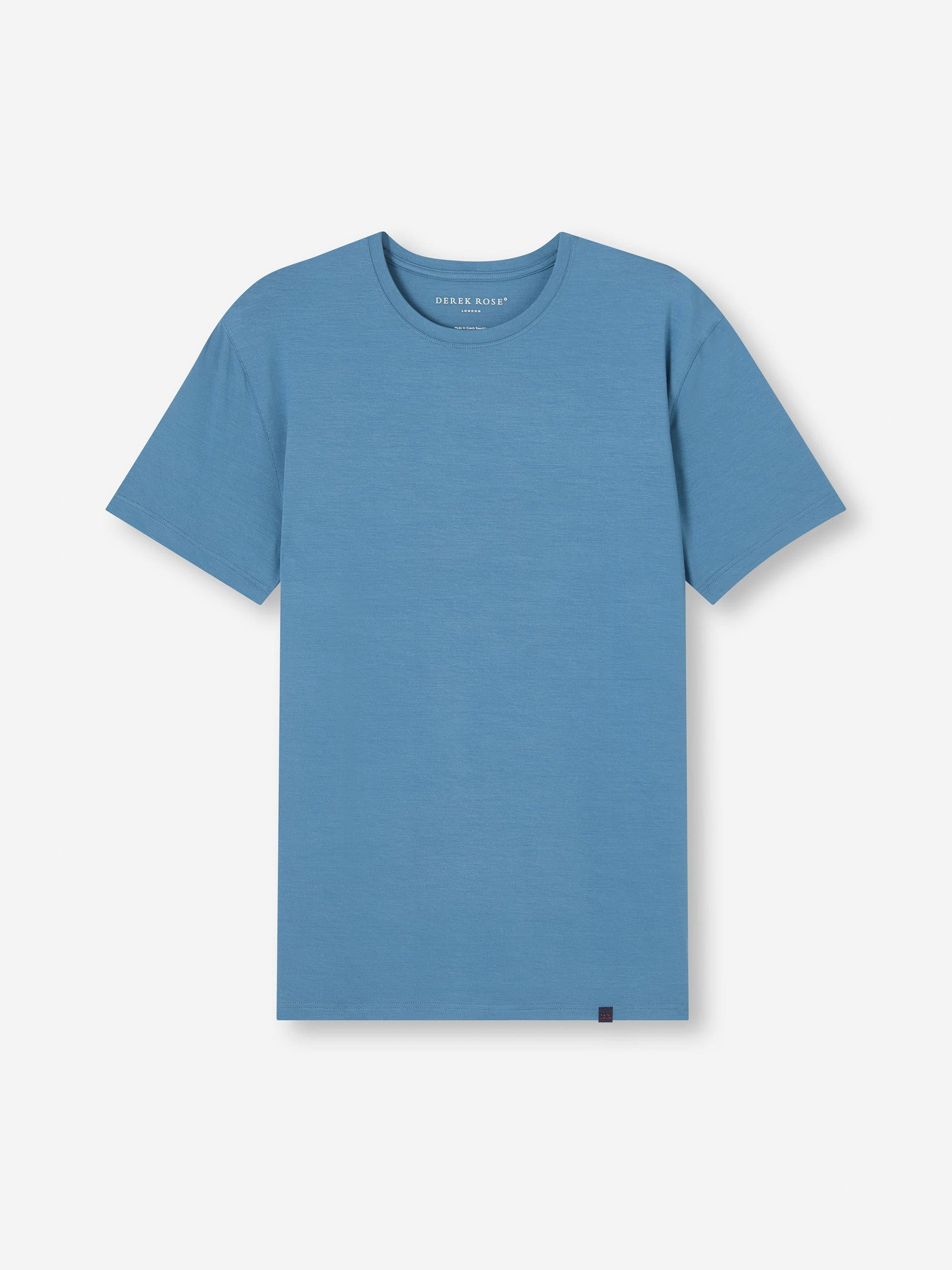 Men's T-Shirt Basel Micro Modal Stretch Steel Blue - 2
