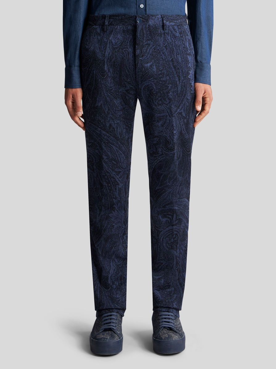 PAISLEY COTTON JACQUARD TROUSERS - 2