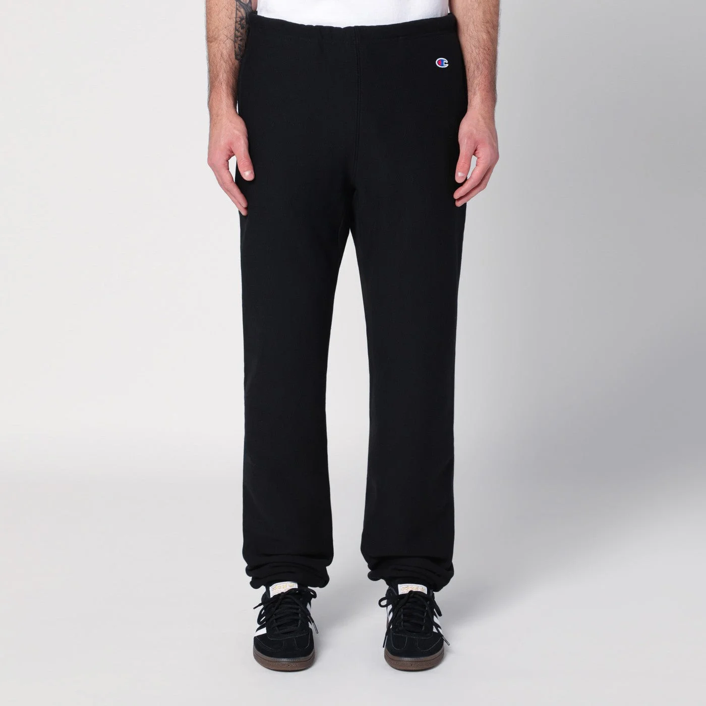 Black cotton jogging trousers - 1