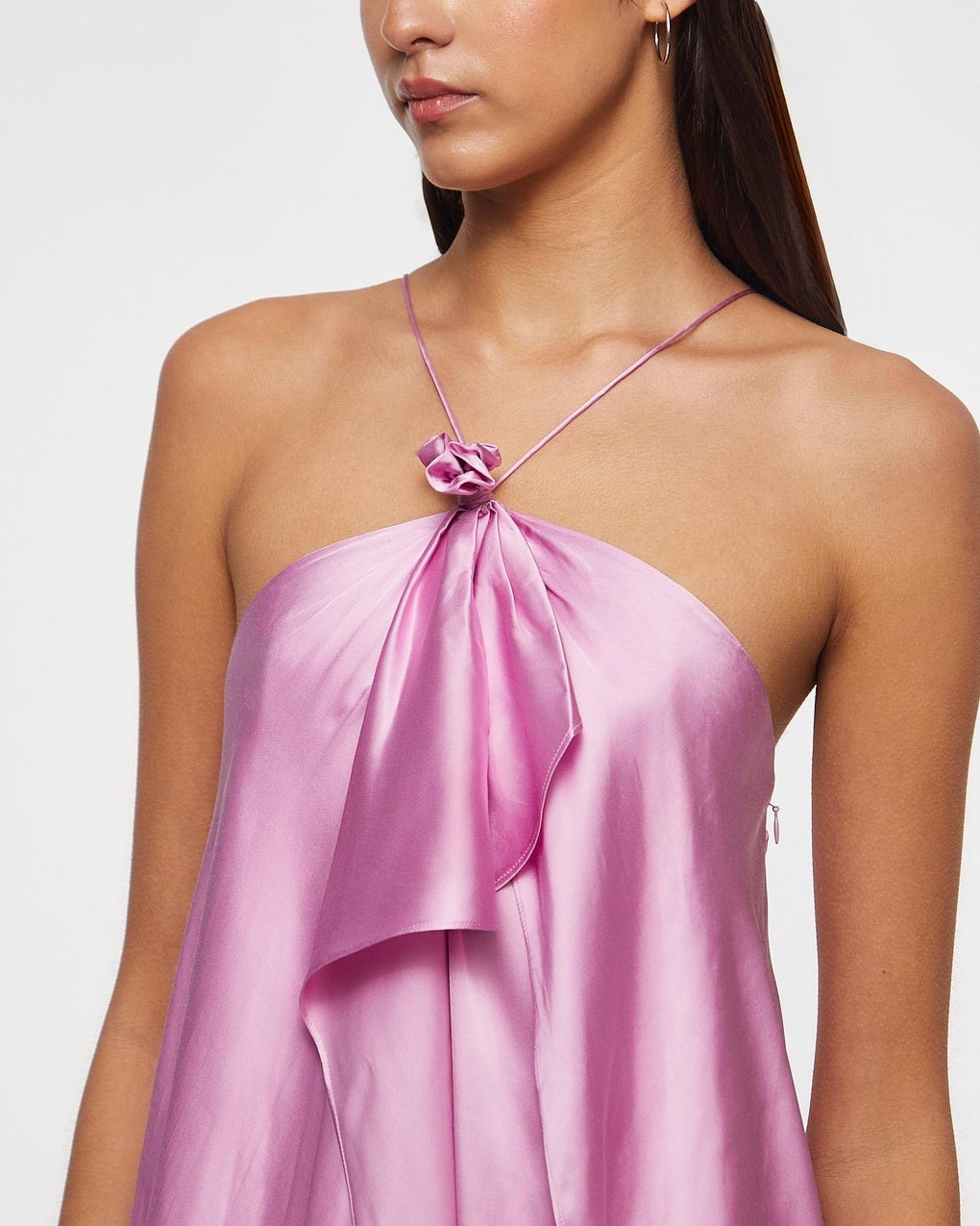 Dress Halter Satin  Blush - 5