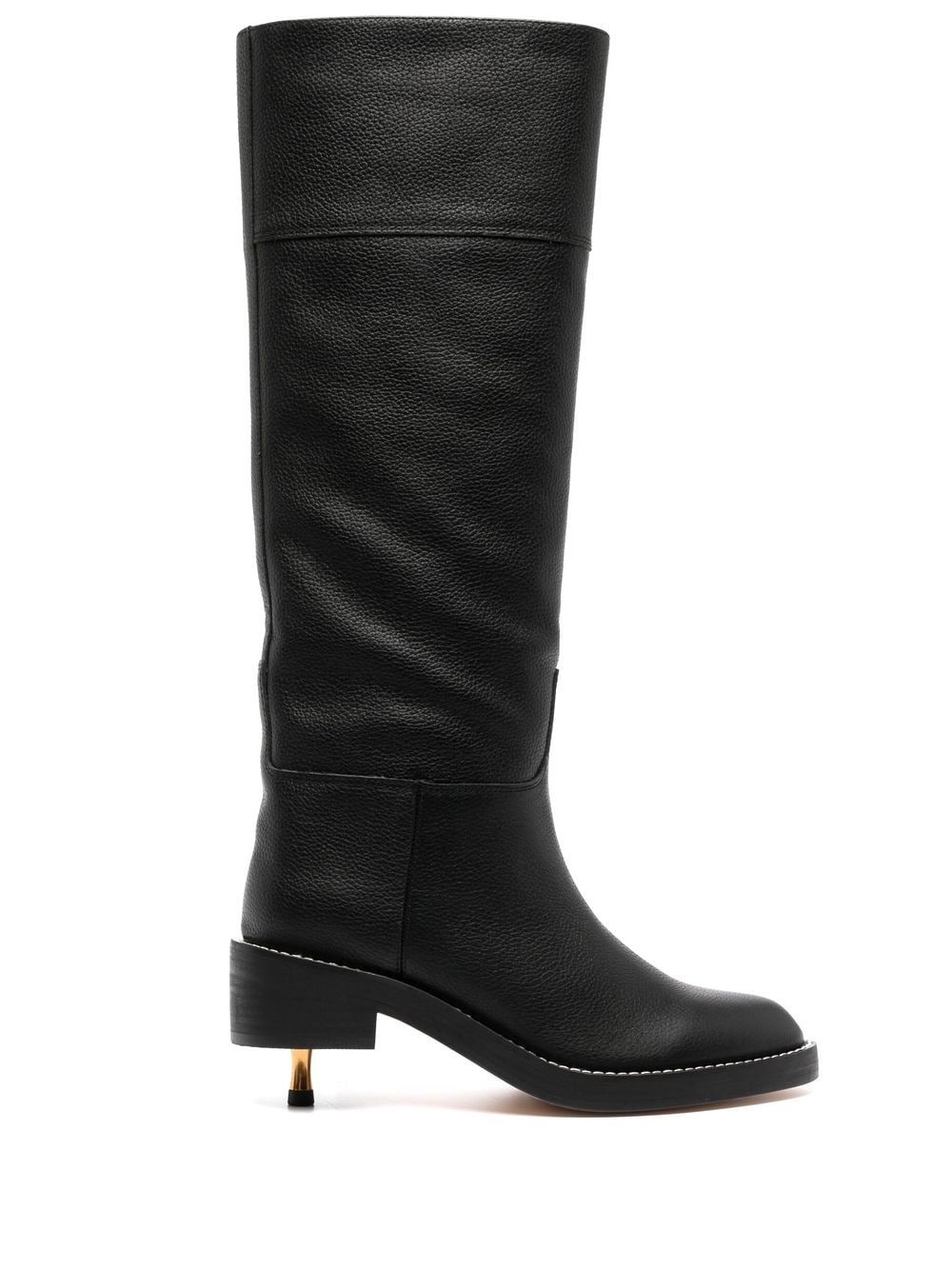 70mm heeled leather boots - 1