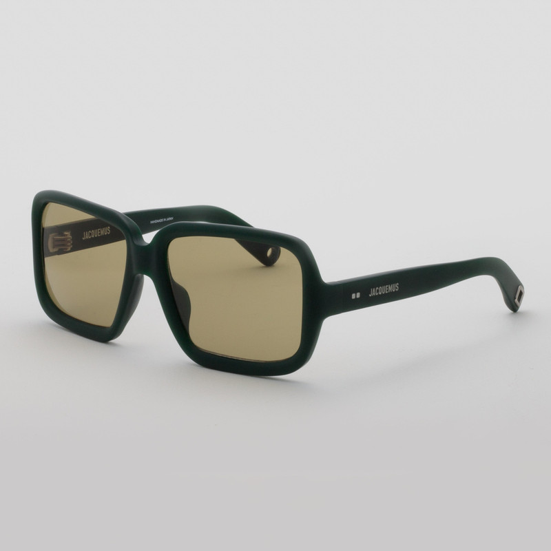 JACQUEMUS Cabana Oversize Sunglasses in Matt Green outlook