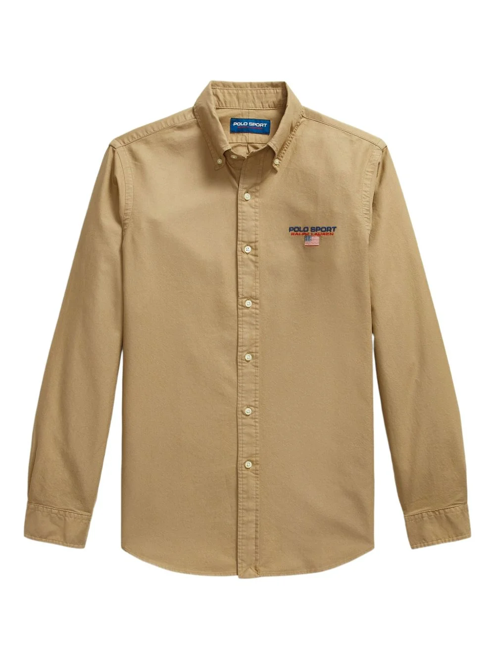 garment dyed long-sleeve sport shirt - 1