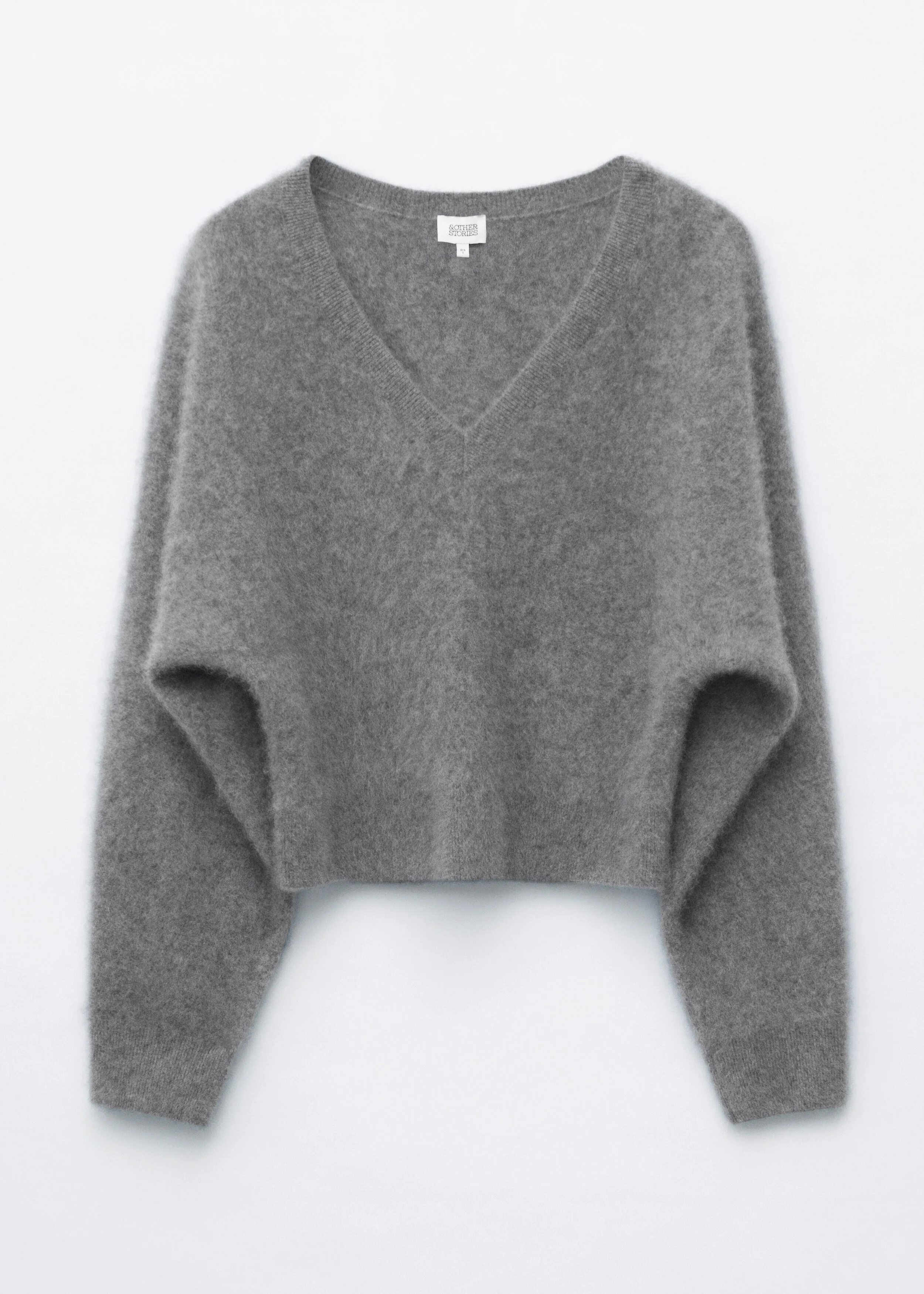Brushed Cashmere V-Neck Jumper - 1